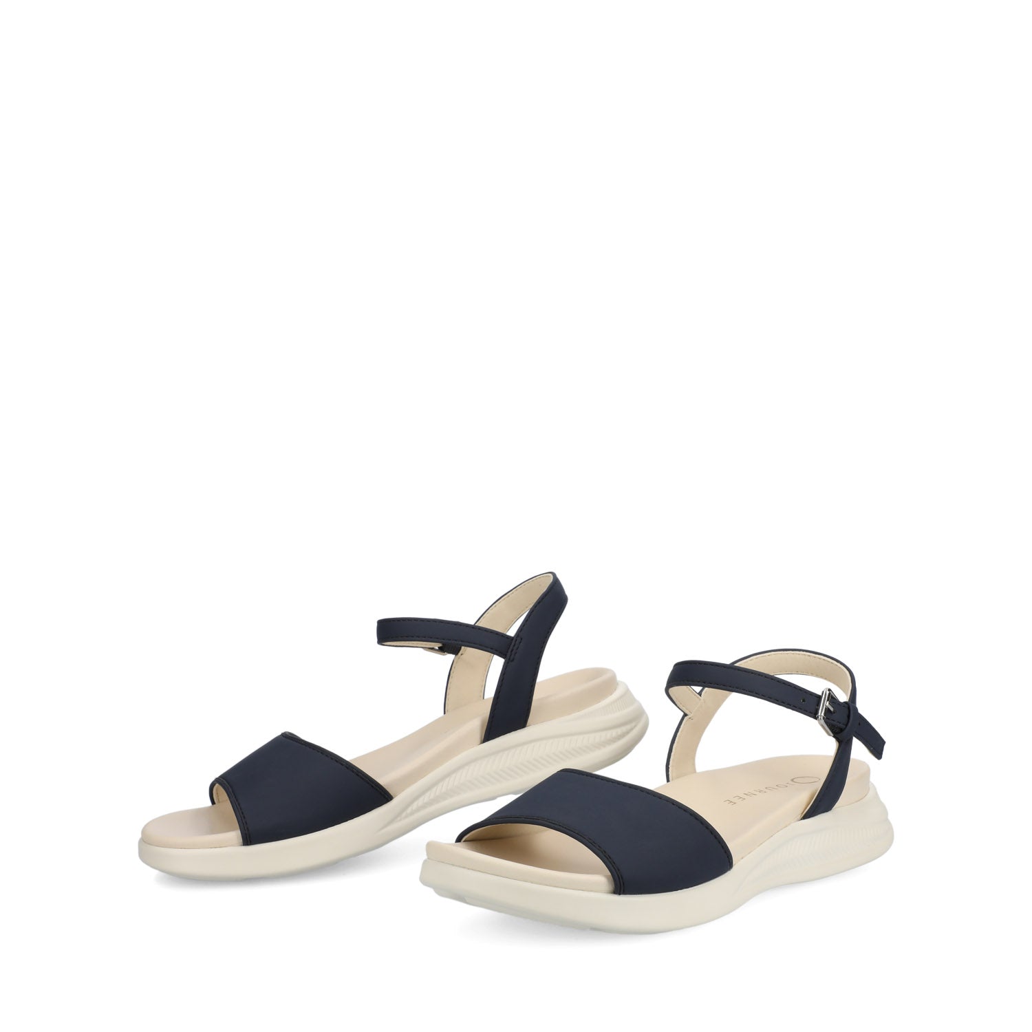 JAYLEE BUCKLE SANDALS IN VEGAN LEATHER - Navy PU