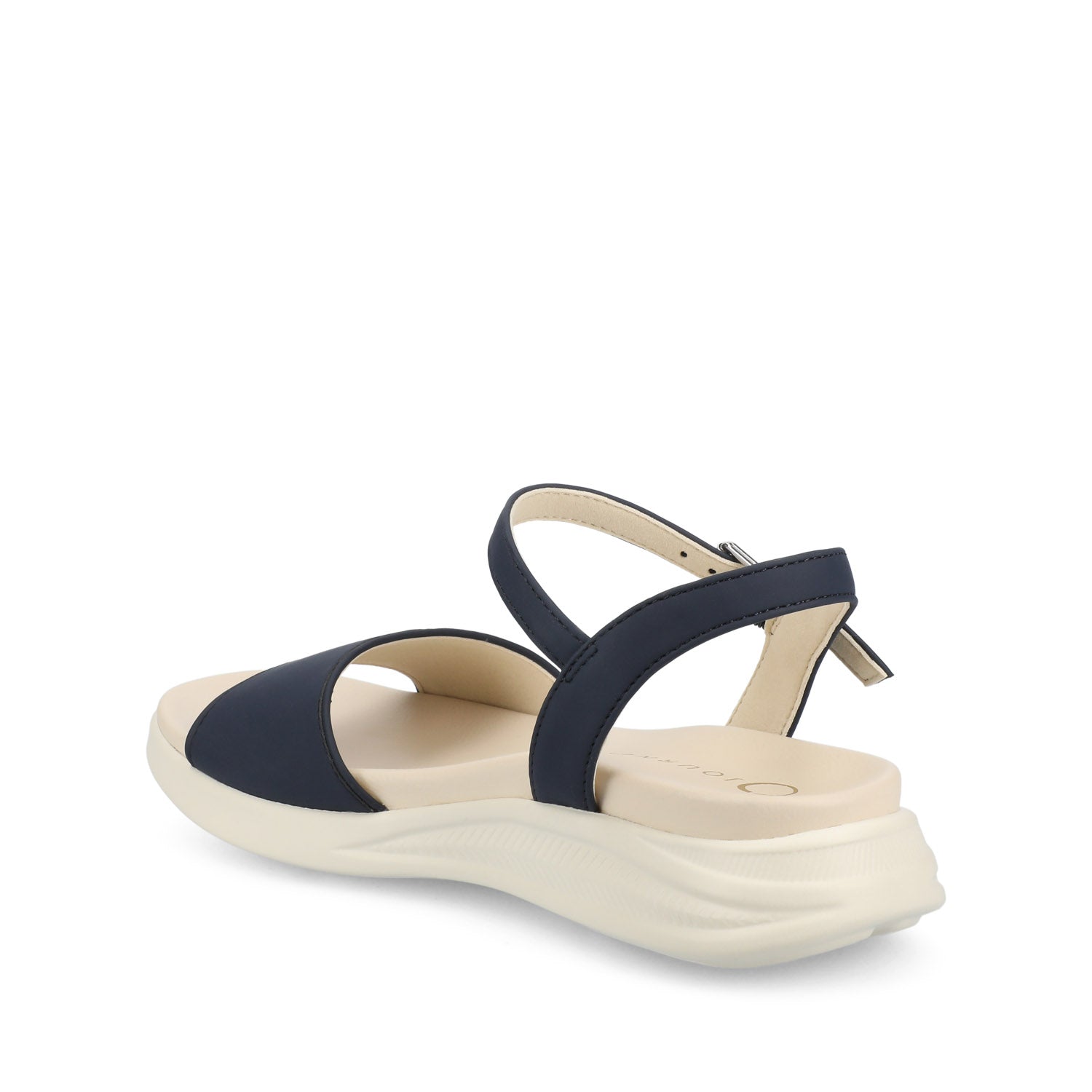 JAYLEE BUCKLE SANDALS IN VEGAN LEATHER - Navy PU
