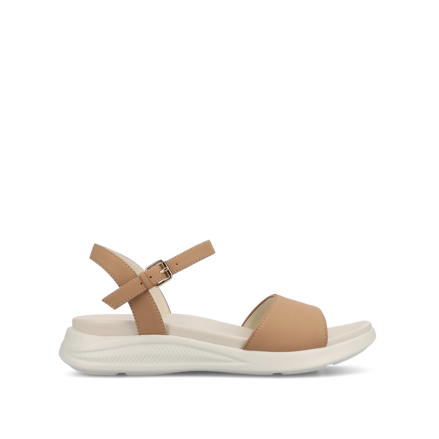 JAYLEE BUCKLE SANDALS IN VEGAN LEATHER - Sand PU