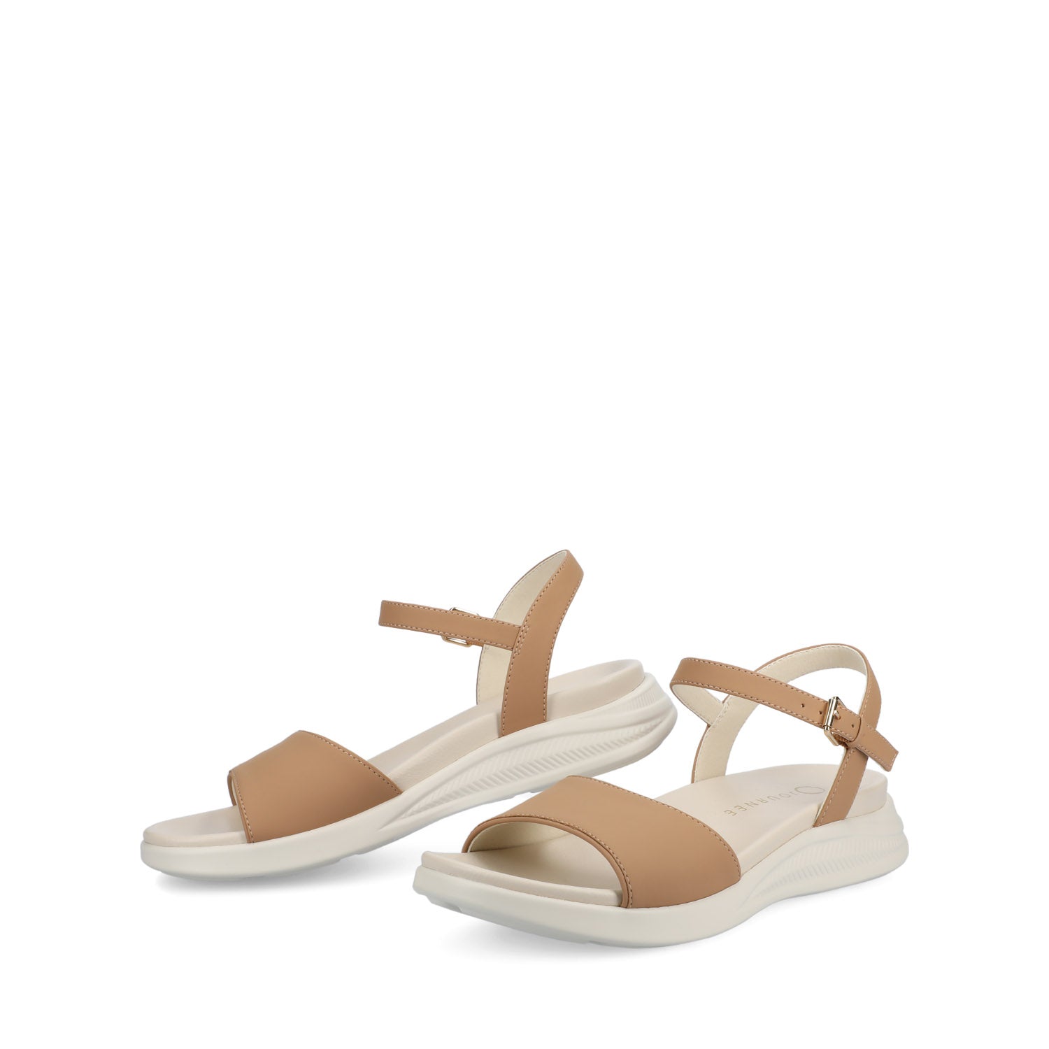 JAYLEE BUCKLE SANDALS IN VEGAN LEATHER - Sand PU