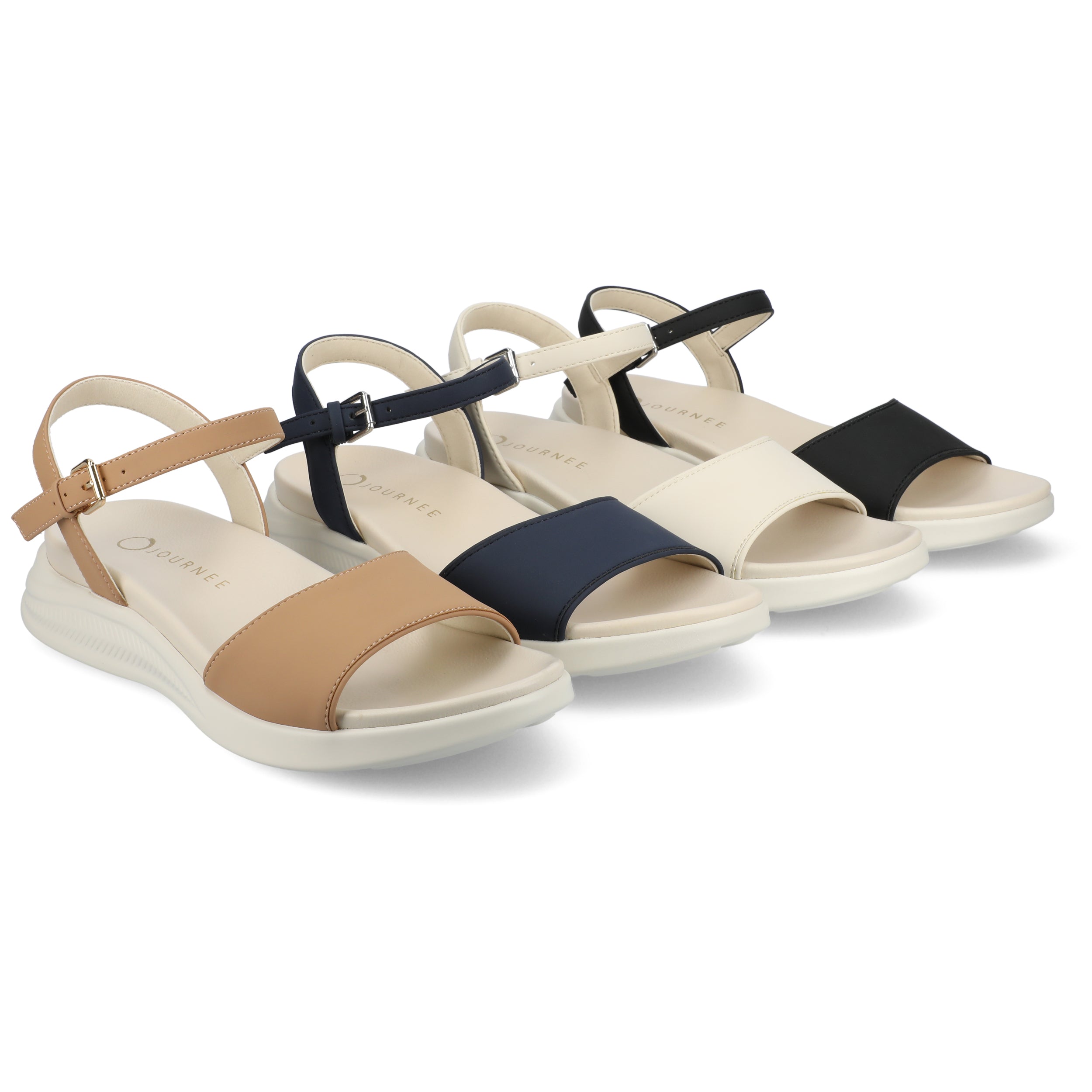 JAYLEE BUCKLE SANDALS IN VEGAN LEATHER