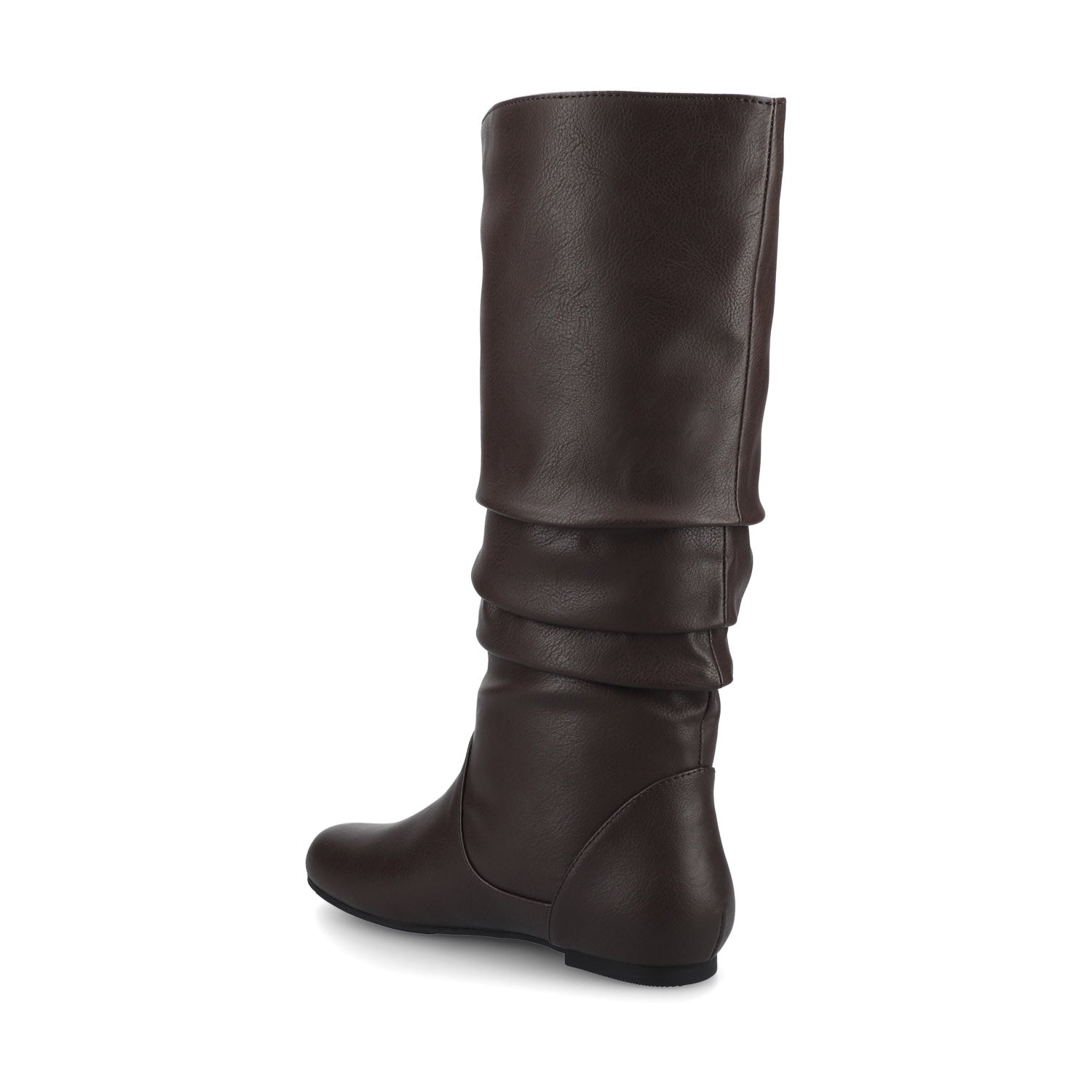 JAYNE KNEE HIGH BOOTS IN VEGAN LEATHER - Brown