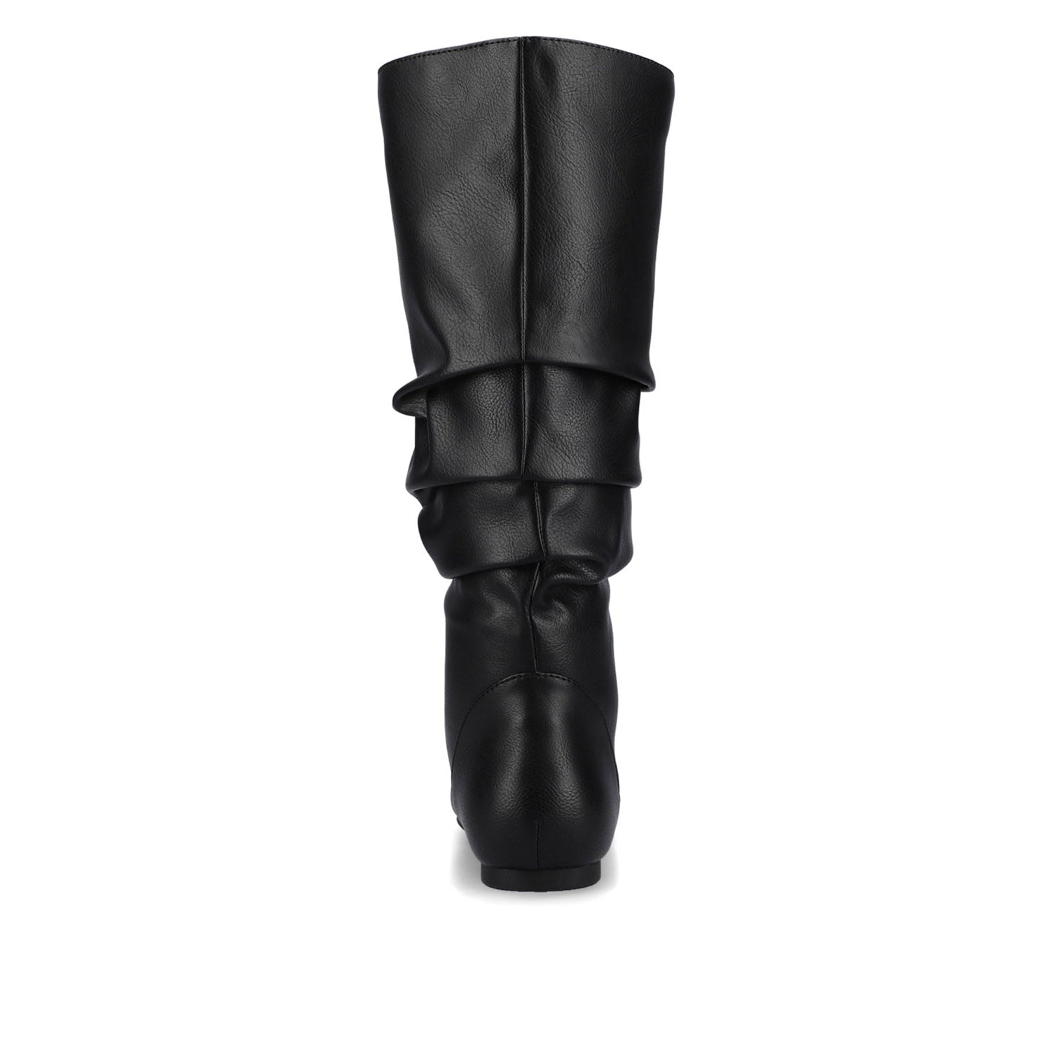 JAYNE KNEE HIGH BOOTS IN WIDE CALF - Black Faux Suede