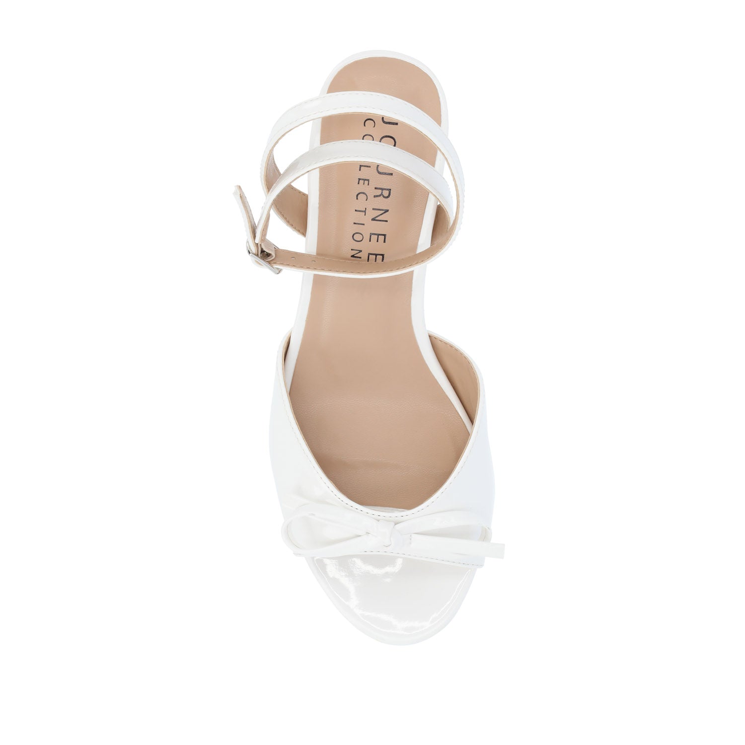 JENNIFER STRAPPY KITTEN HEELS IN PATENT - White Patent