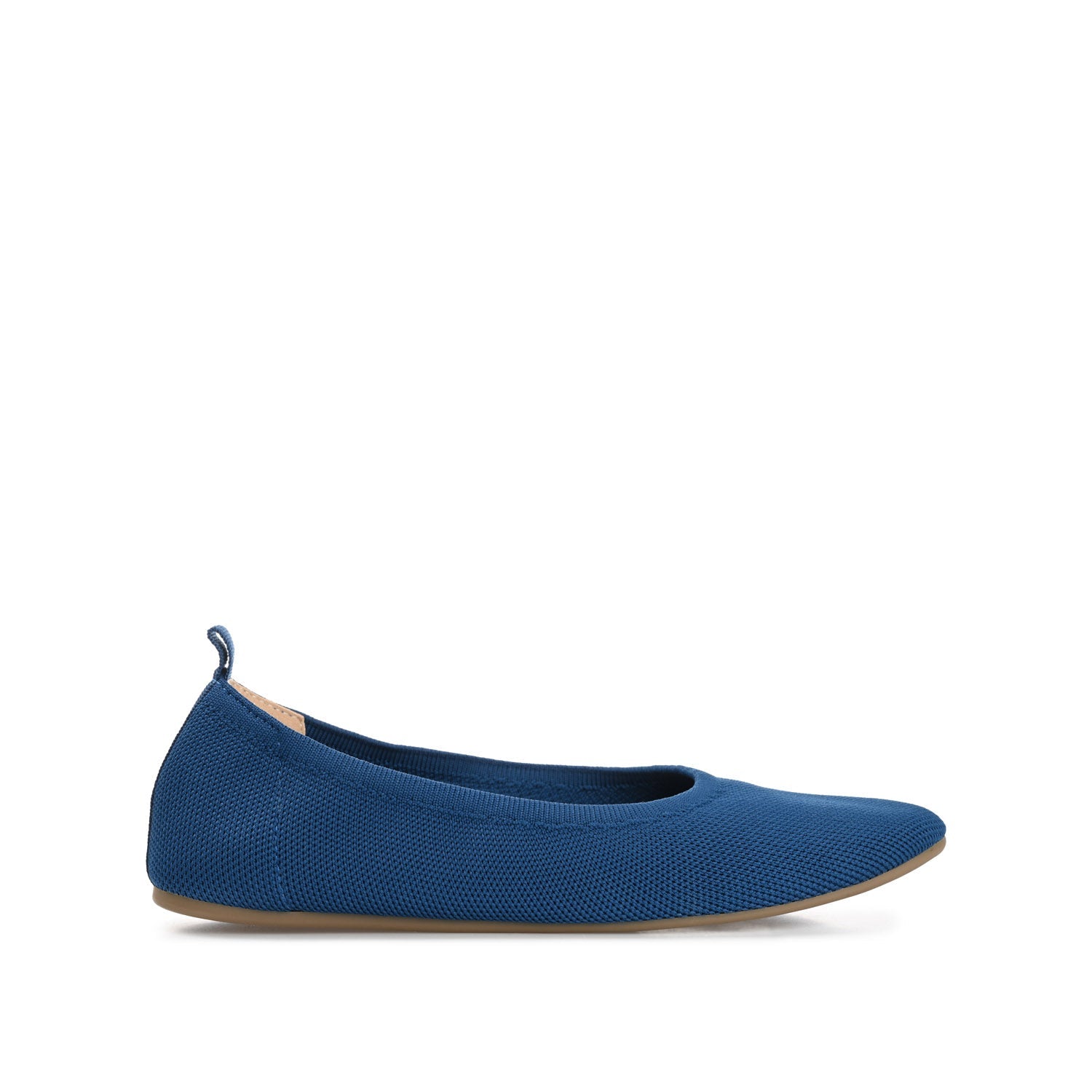 JERSIE BALLET FLATS IN KNIT FABRIC - Navy Nubuck