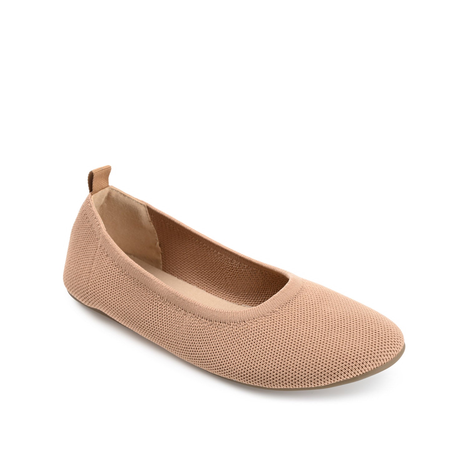 JERSIE BALLET FLATS IN KNIT FABRIC - Tan