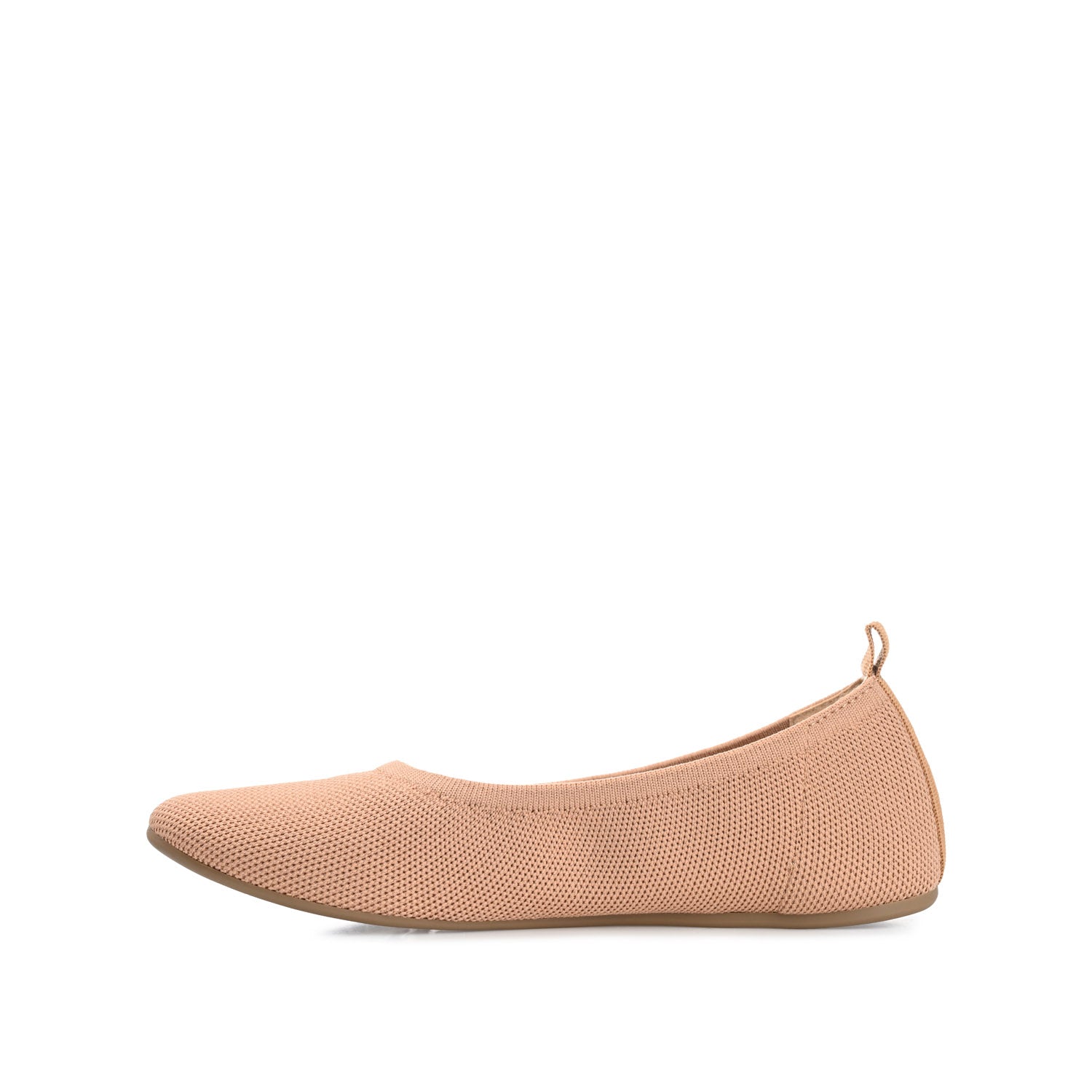 JERSIE BALLET FLATS IN KNIT FABRIC - Tan