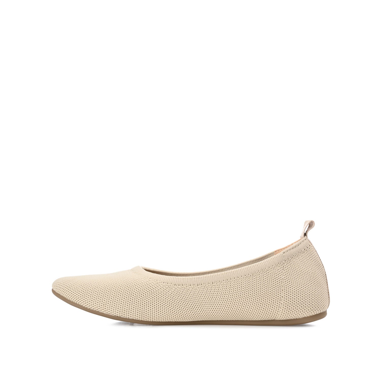 JERSIE KNIT BALLET FLATS IN WIDE - Taupe