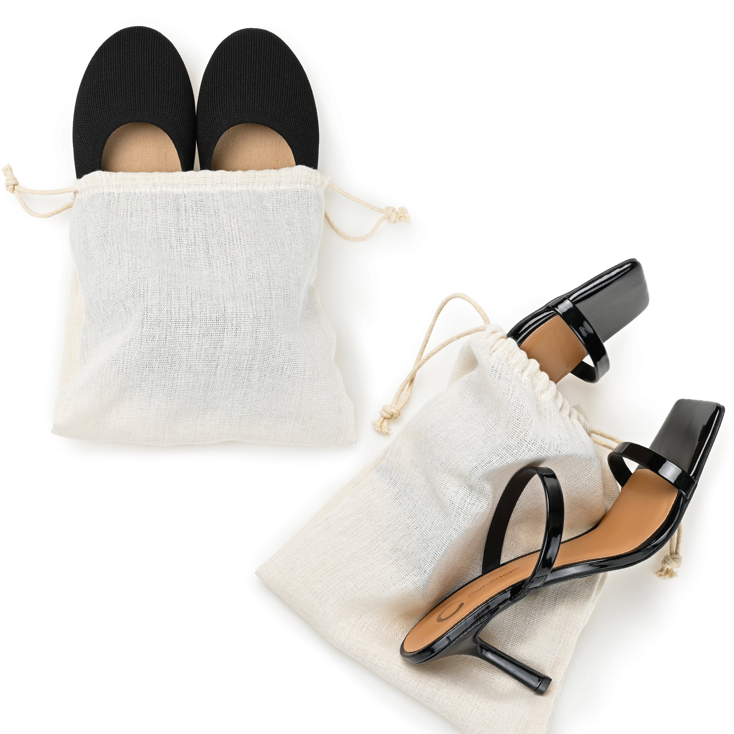 JERSIE KNIT BALLET FLATS IN WIDE - Taupe