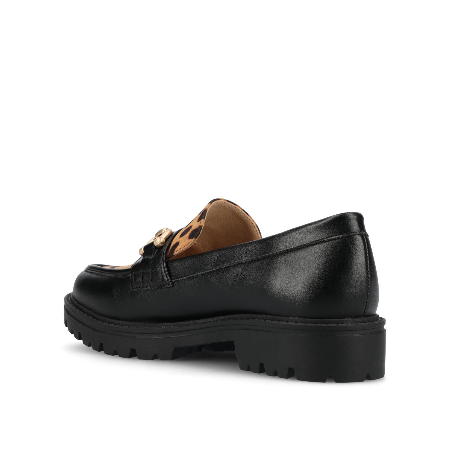 JESSAMEY HORSE BIT LOAFER FLATS - Leopard Faux