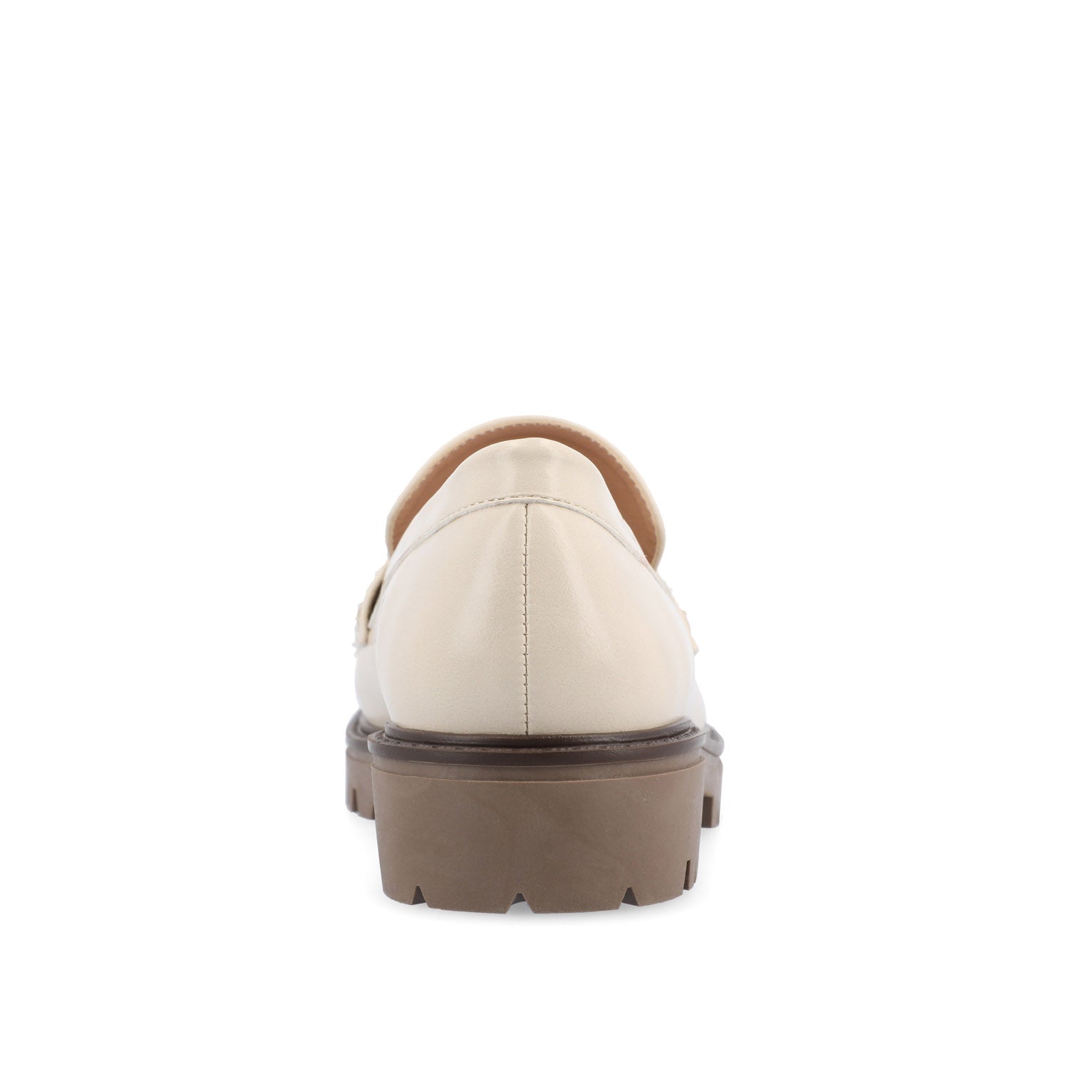 JESSAMEY HORSE BIT LOAFER FLATS IN WIDE - Off White Vegan Leather