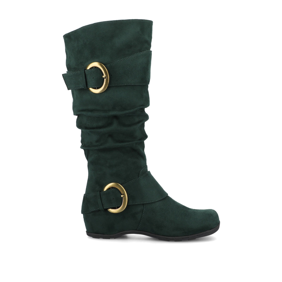 JESTER KNEE HIGH BOOTS IN FAUX SUEDE - Pine Suede