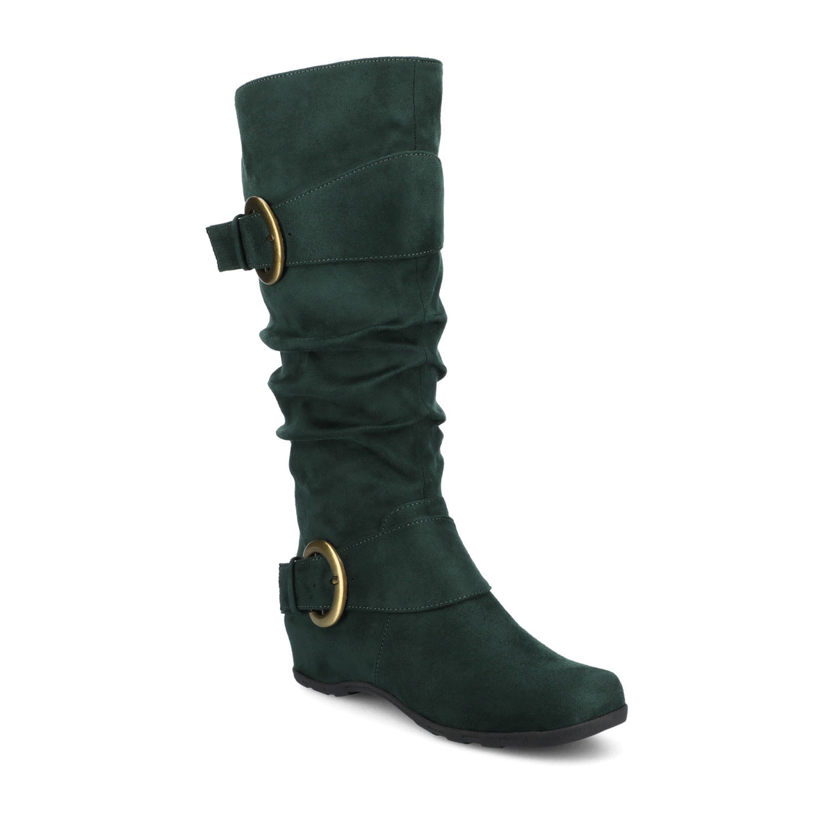 JESTER KNEE HIGH BOOTS IN FAUX SUEDE - Pine Suede