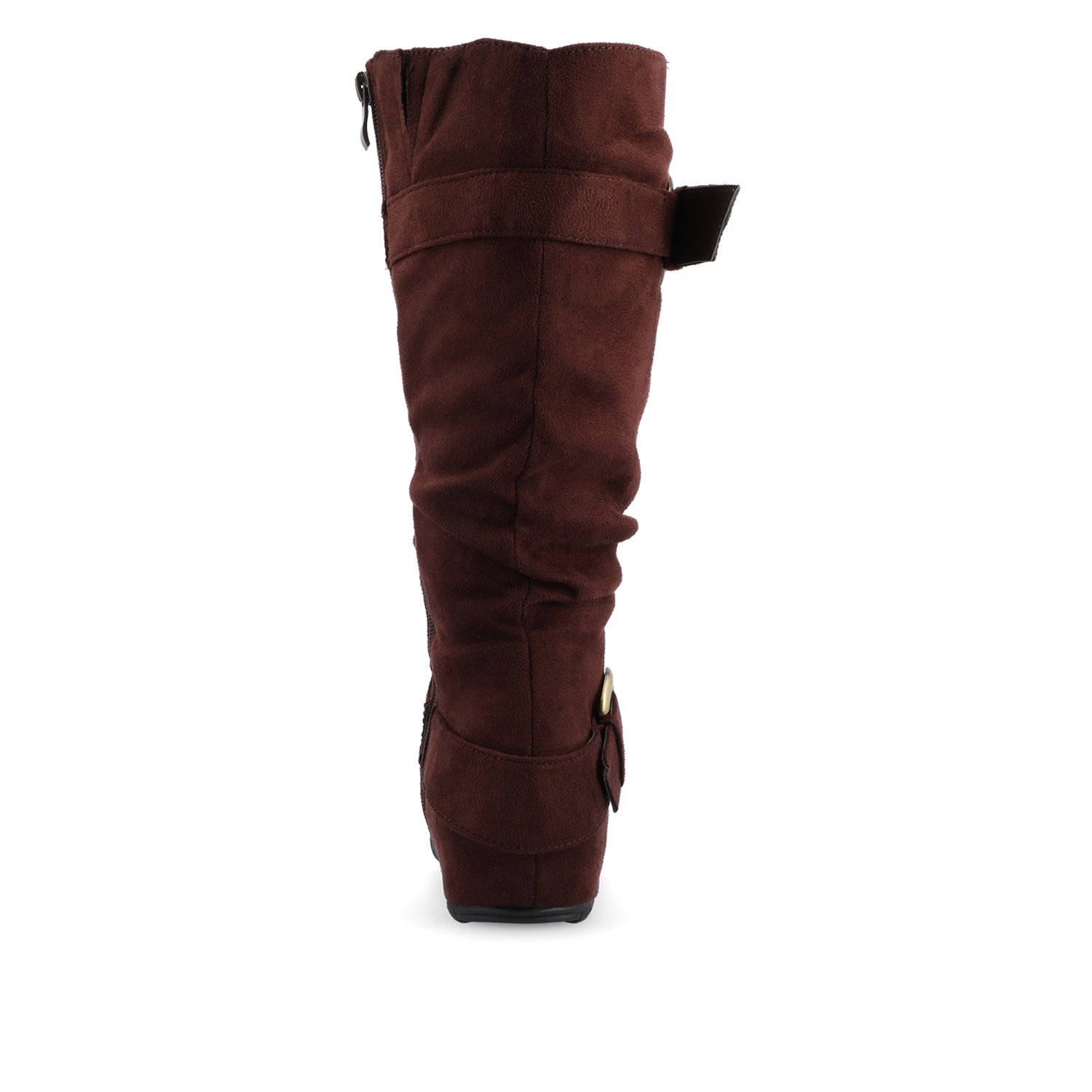 JESTER KNEE HIGH BOOTS IN X-WIDE CALF - Brown Faux Suede