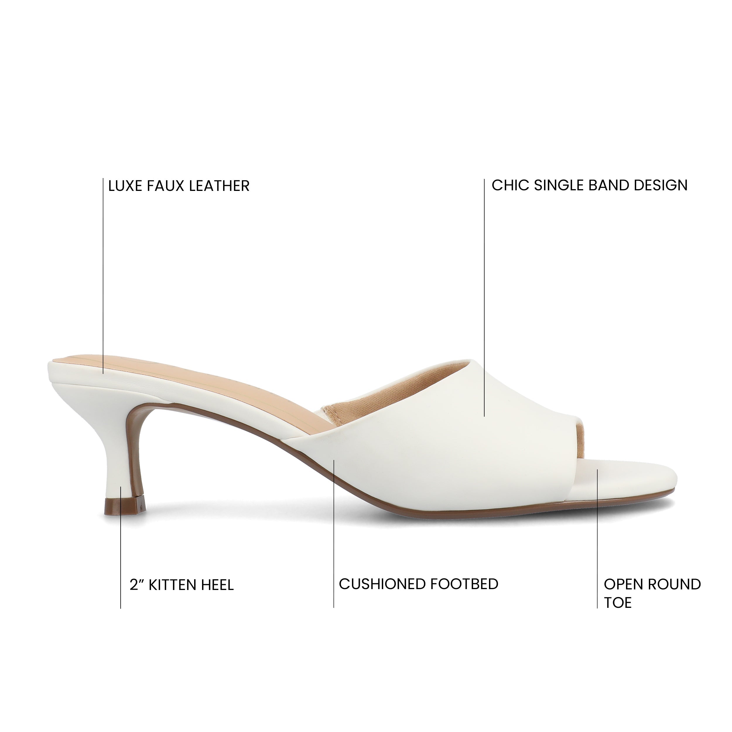JEYLAH DRESS HEELS - White PU
