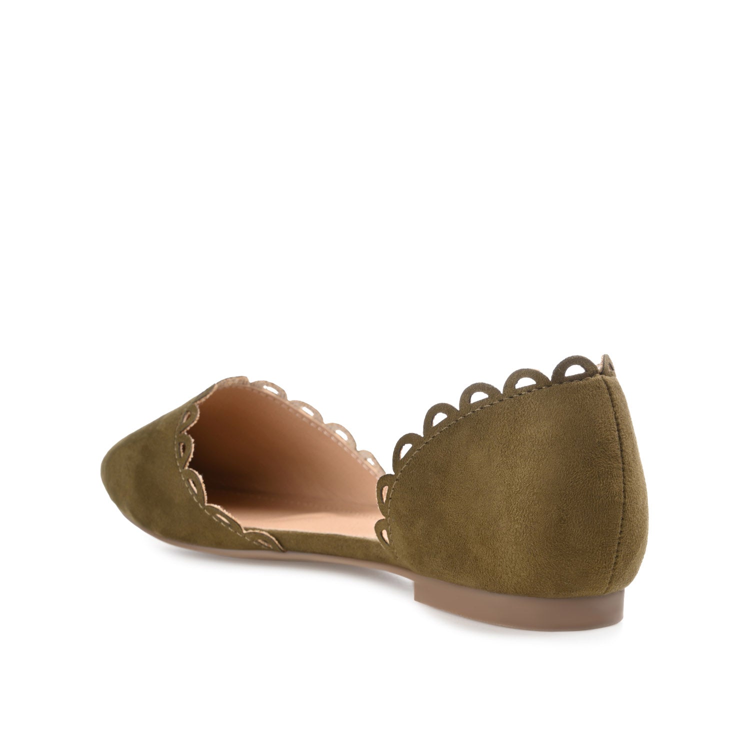 JEZLIN D'ORSAY FLATS IN FAUX SUEDE - Green
