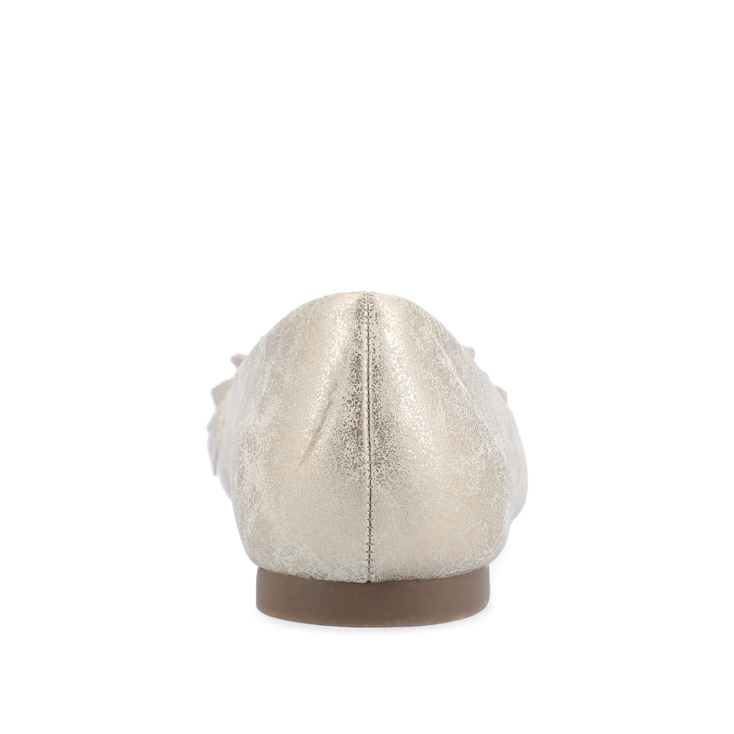 JUDY RUFFLED BALLET FLATS IN WIDE - Gold PU