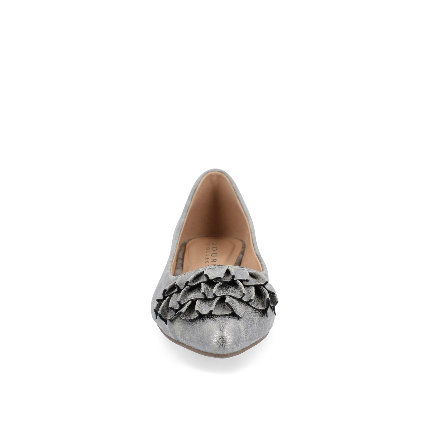 JUDY BALLET FLATS IN VEGAN LEATHER - Pewter PU 2