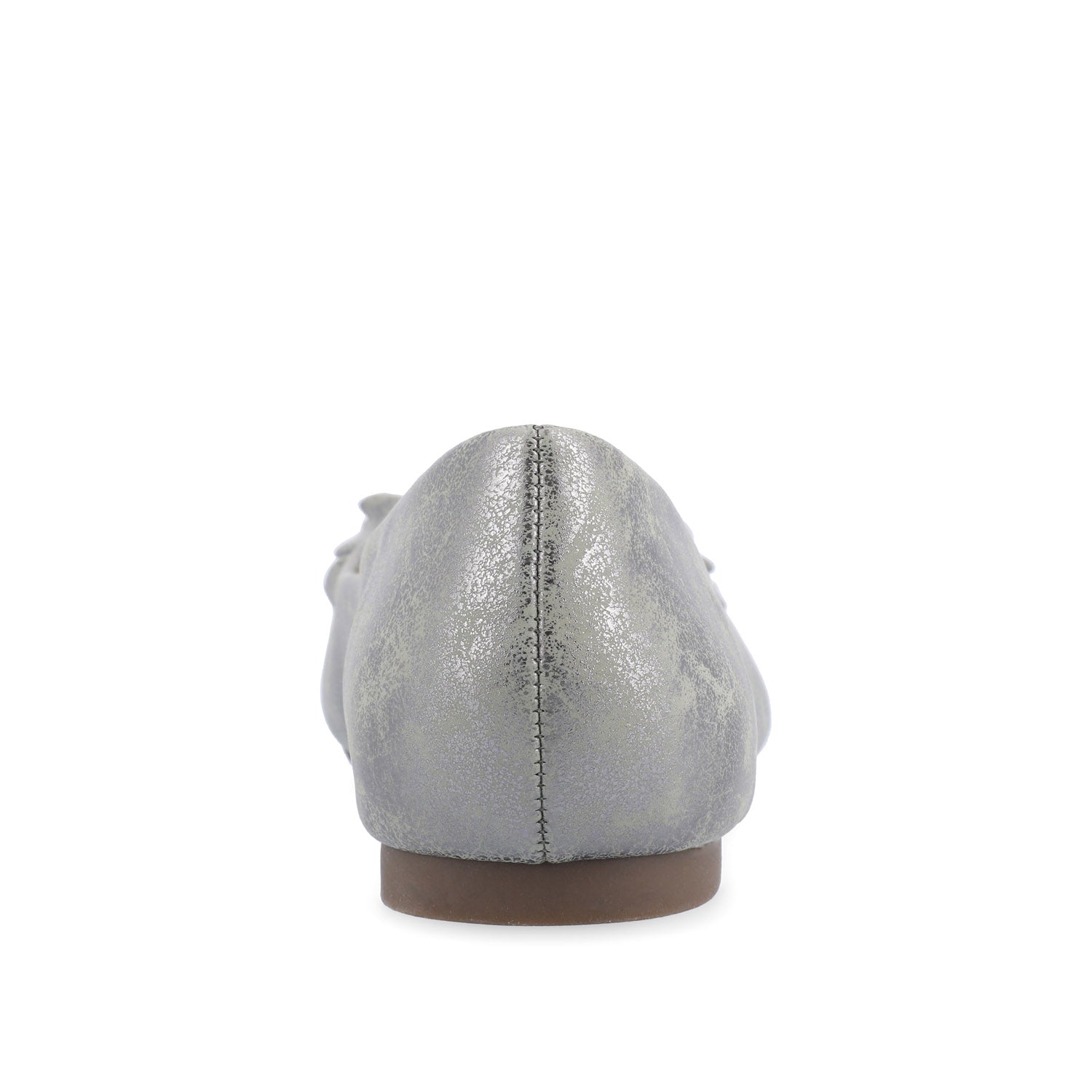 JUDY RUFFLED BALLET FLATS IN WIDE - Pewter PU 2