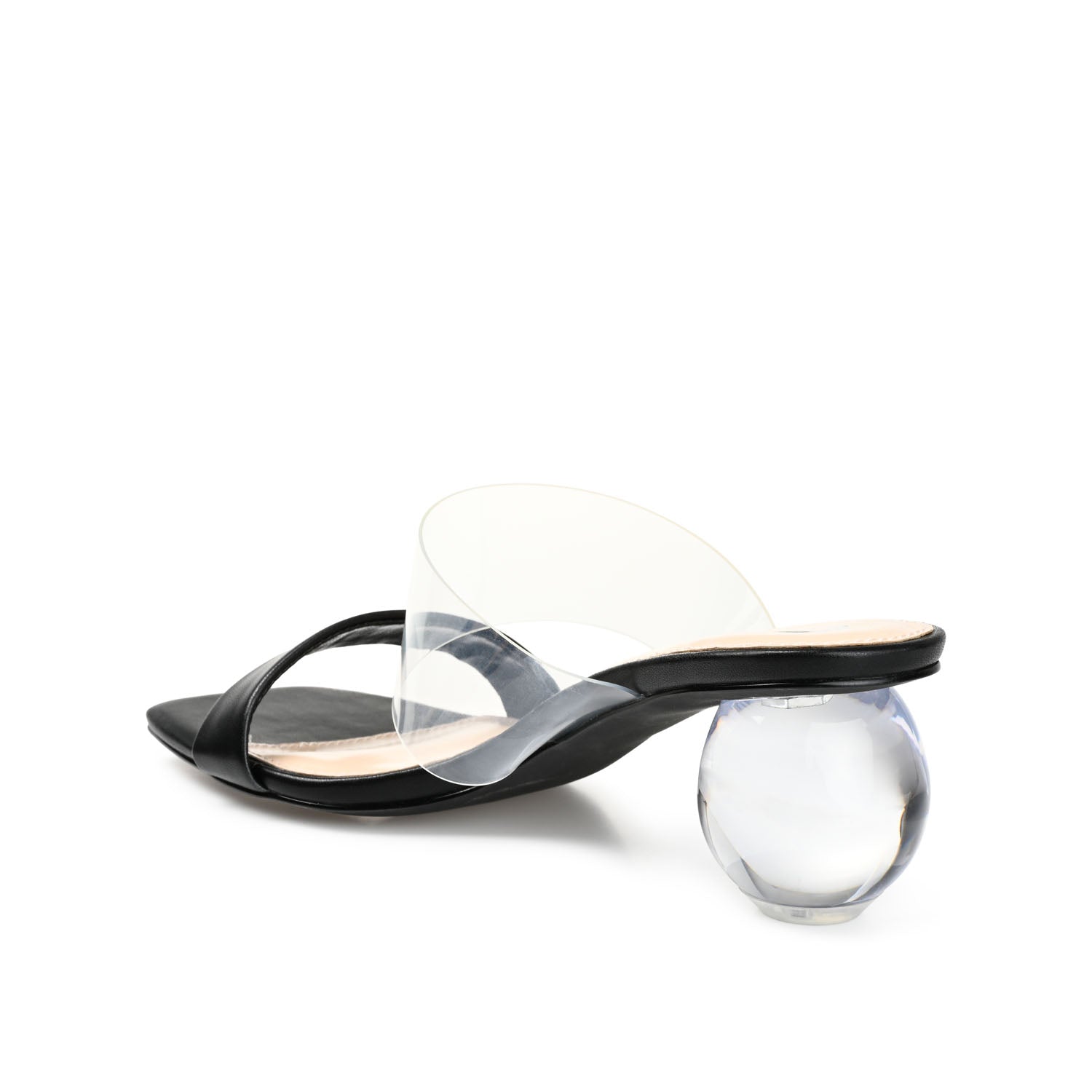 JULY GLOBE HEELS IN VEGAN LEATHER - Black