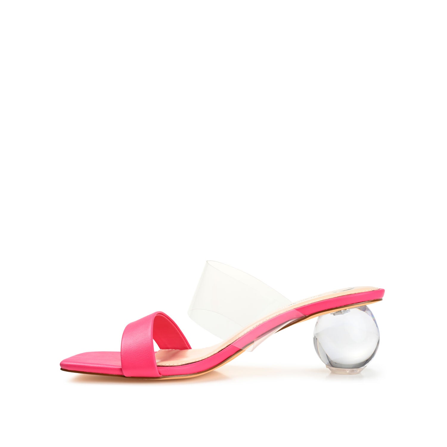 JULY GLOBE HEELS IN VEGAN LEATHER