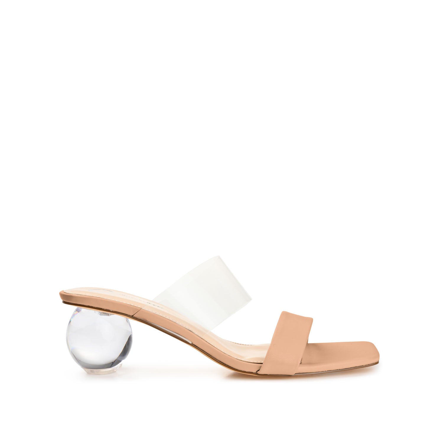 JULY GLOBE HEELS IN VEGAN LEATHER