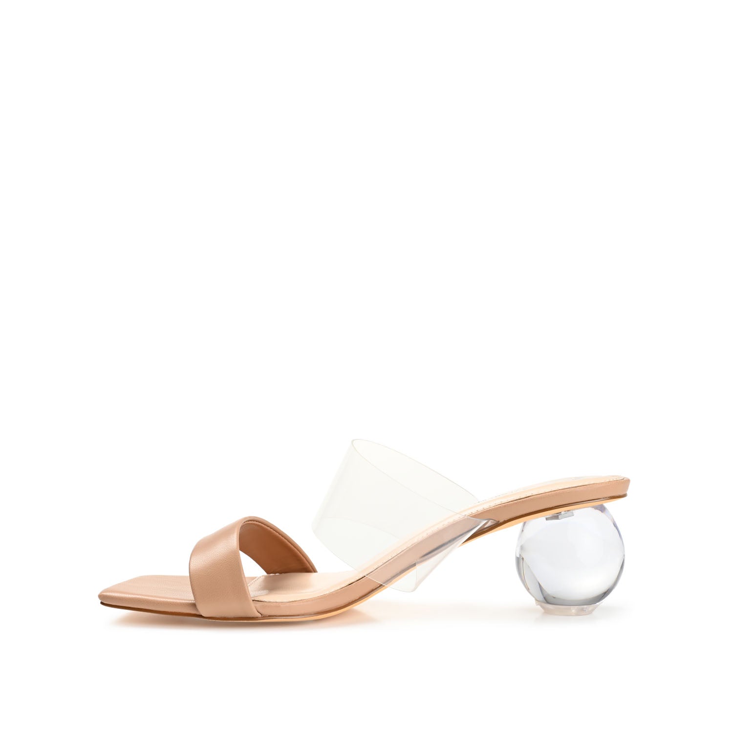 JULY GLOBE HEELS IN VEGAN LEATHER - Tan