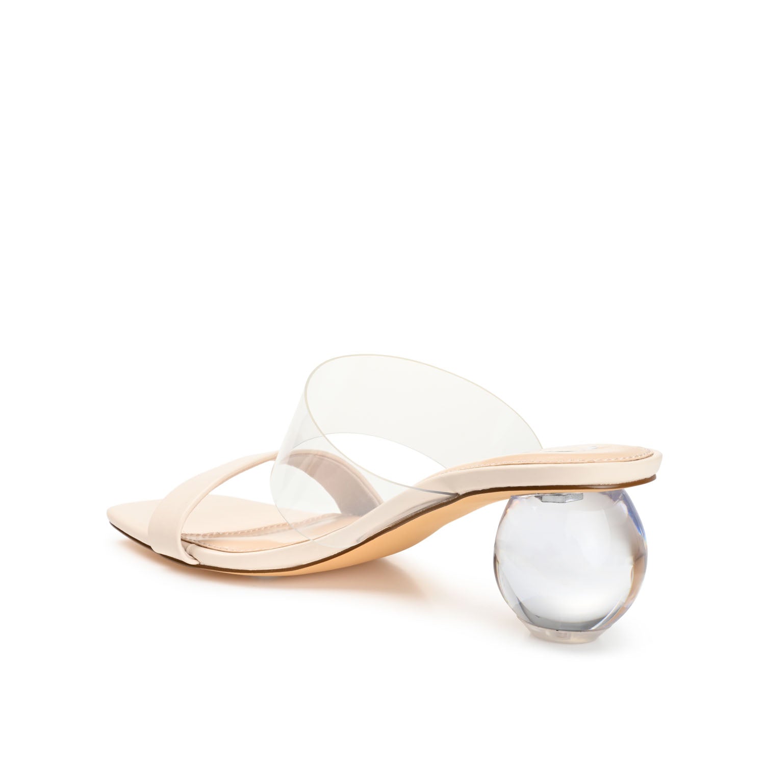 JULY GLOBE HEELS IN VEGAN LEATHER - Off White