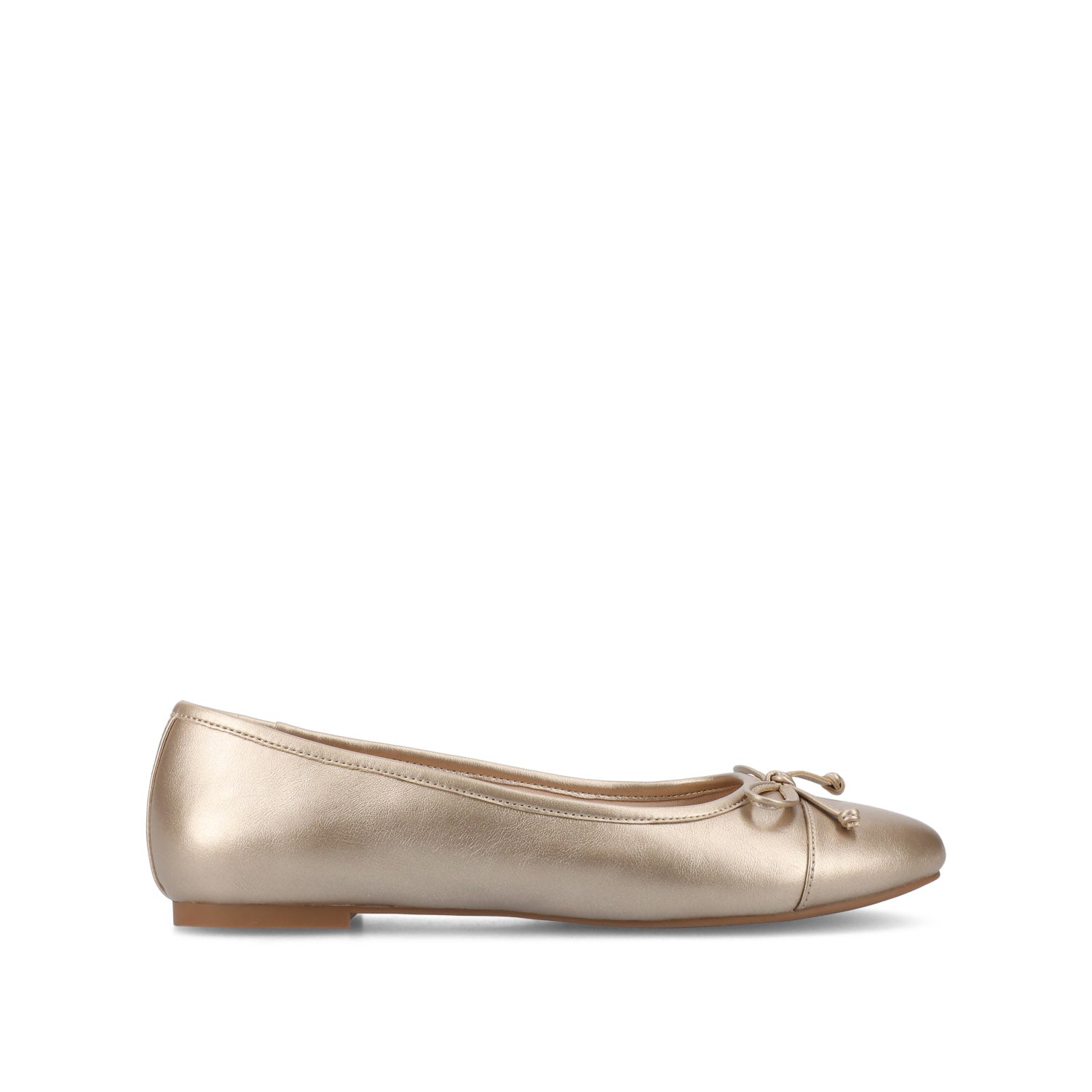 KAIAH CAPTOE BALLET FLATS IN VEGAN LEATHER - Champagne