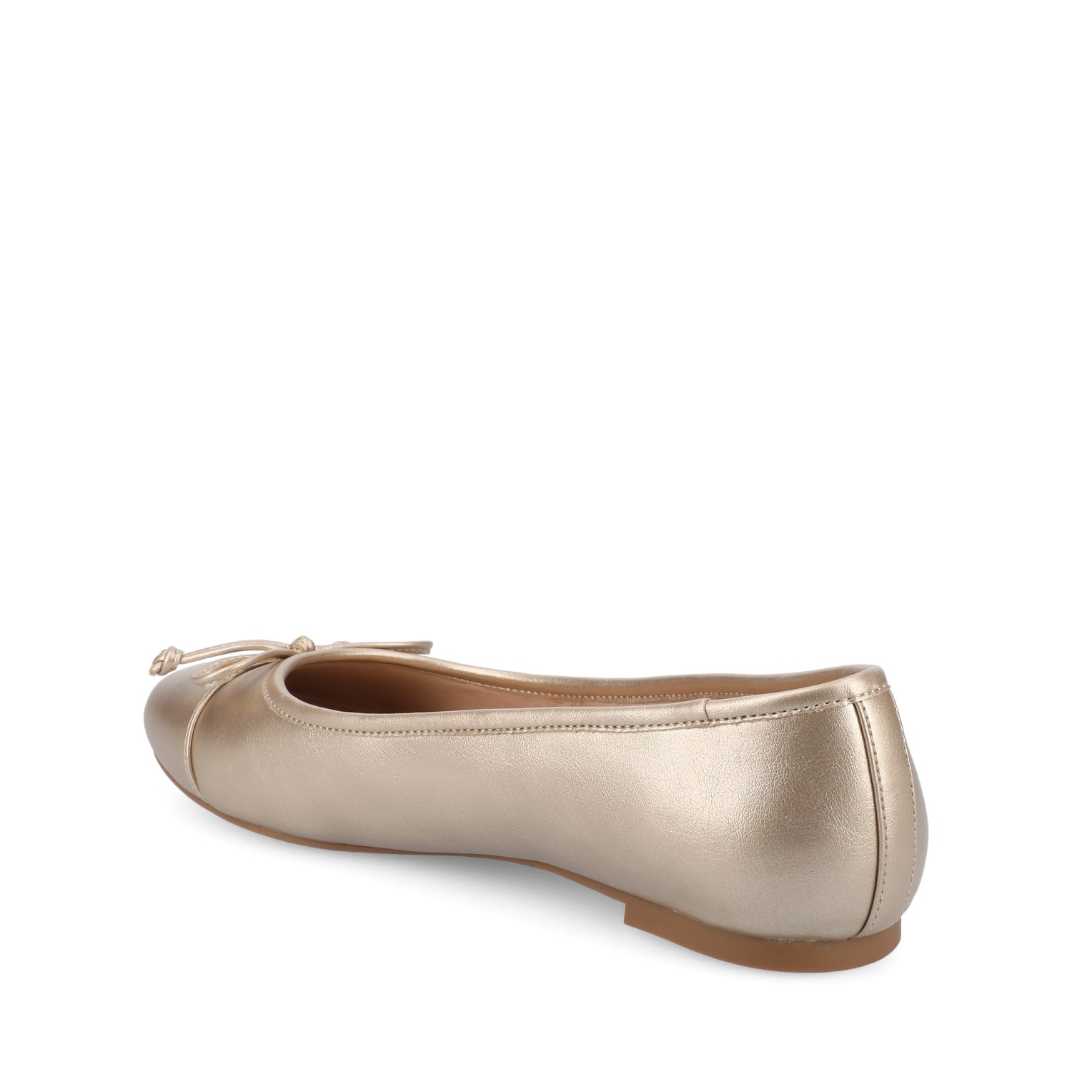 KAIAH CAPTOE BALLET FLATS IN VEGAN LEATHER - Champagne