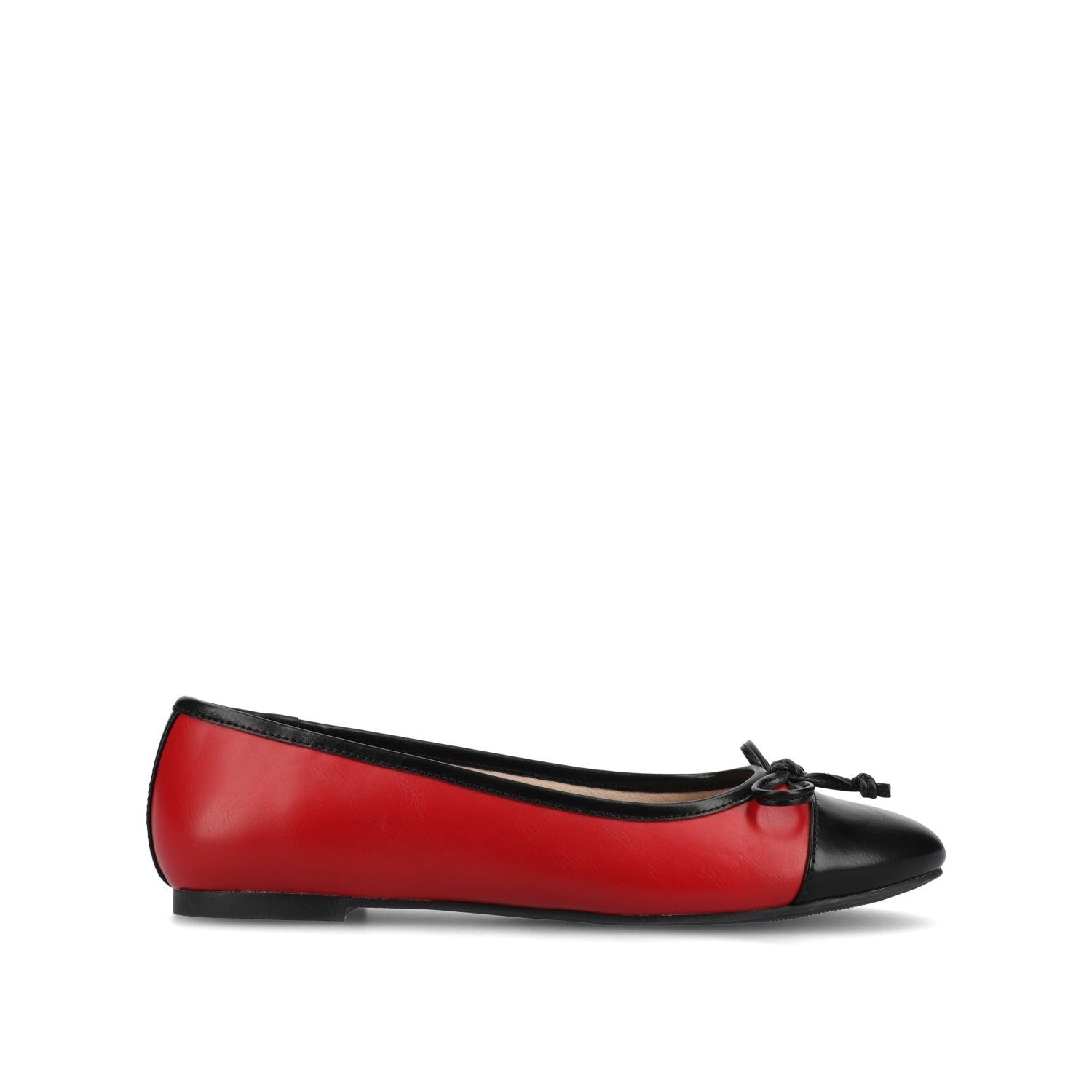 KAIAH CAPTOE BALLET FLATS IN VEGAN LEATHER - Red