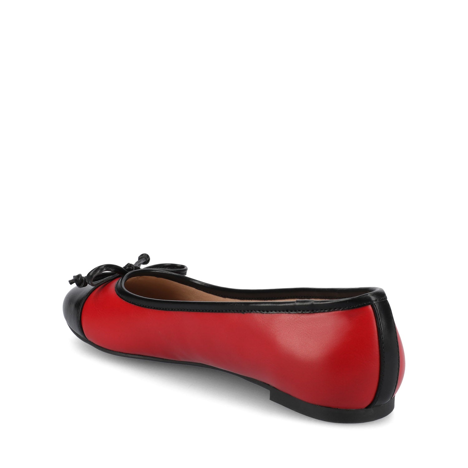 KAIAH CAPTOE BALLET FLATS IN VEGAN LEATHER - Red