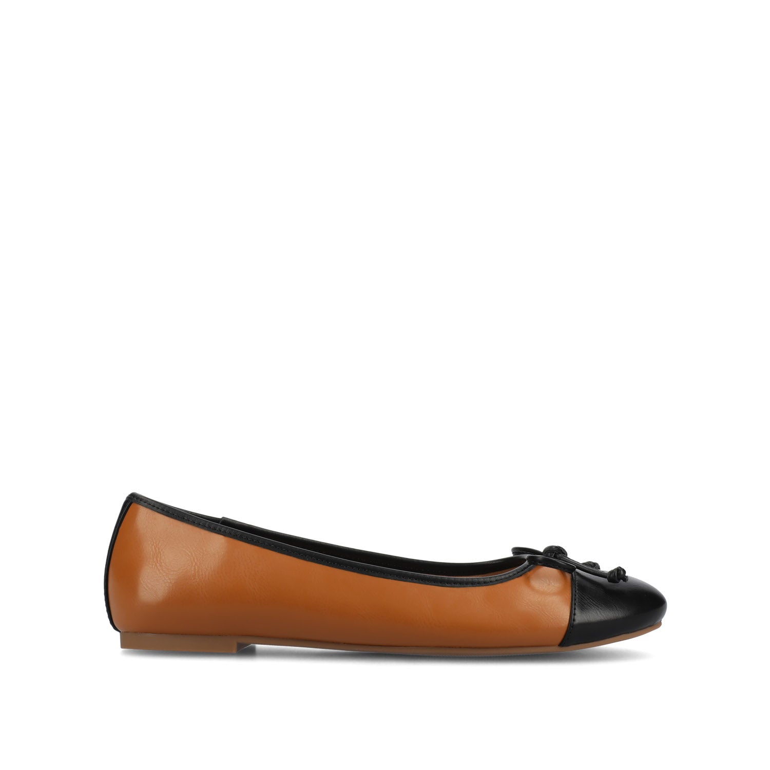 KAIAH CAPTOE BALLET FLATS IN VEGAN LEATHER - Tan