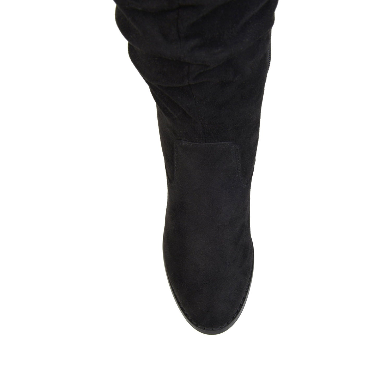 KAISON BOOTS IN WIDE WIDTH & X-WIDE CALF - Black Faux Suede