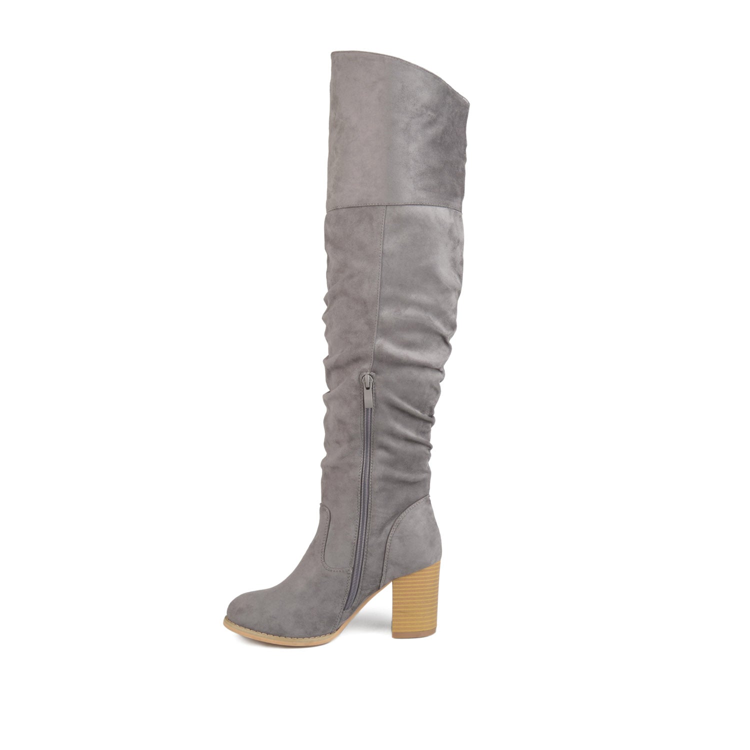 KAISON BOOTS IN WIDE WIDTH & X-WIDE CALF - Grey Faux Suede