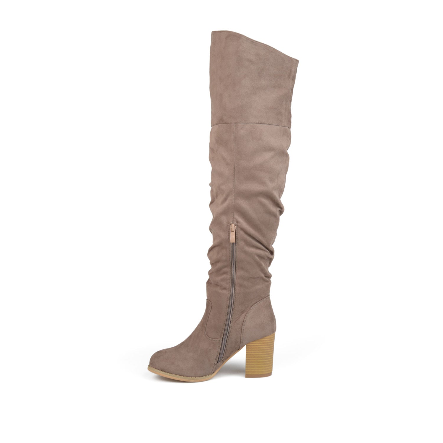 KAISON BOOTS IN WIDE WIDTH & CALF - Taupe Suede