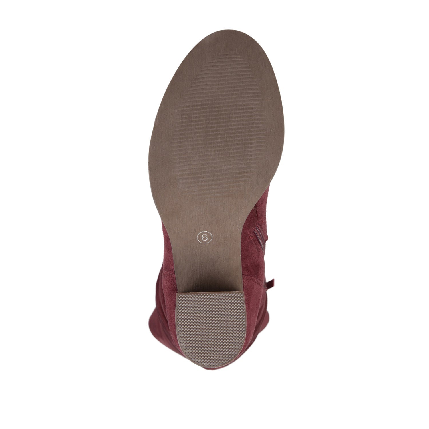 KAISON THIGH HIGH BOOTS IN FAUX SUEDE - Wine Faux Suede