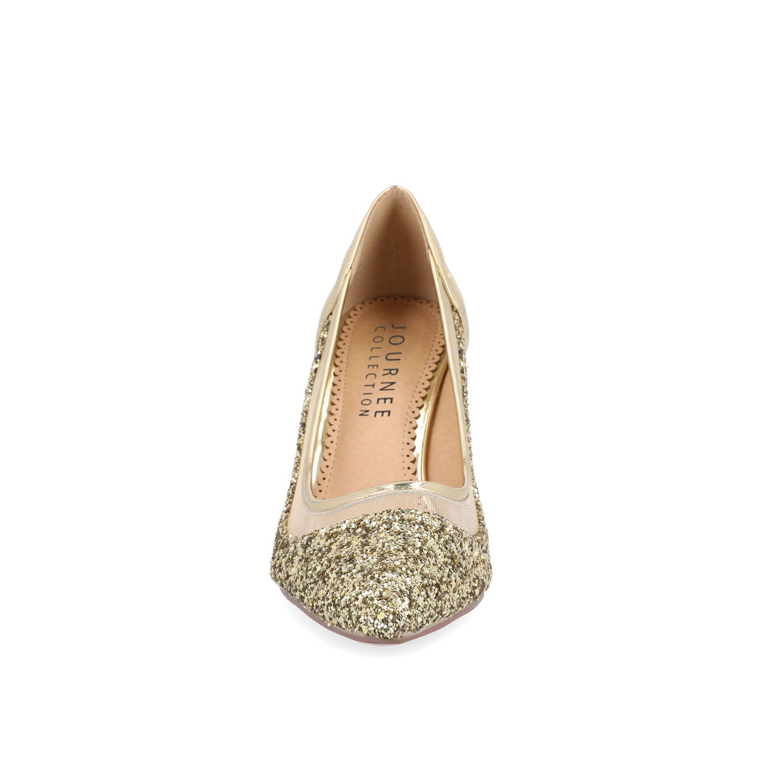 KALANI STILETTO HEELS IN GLITTER MATERIAL - Gold Glitter 2