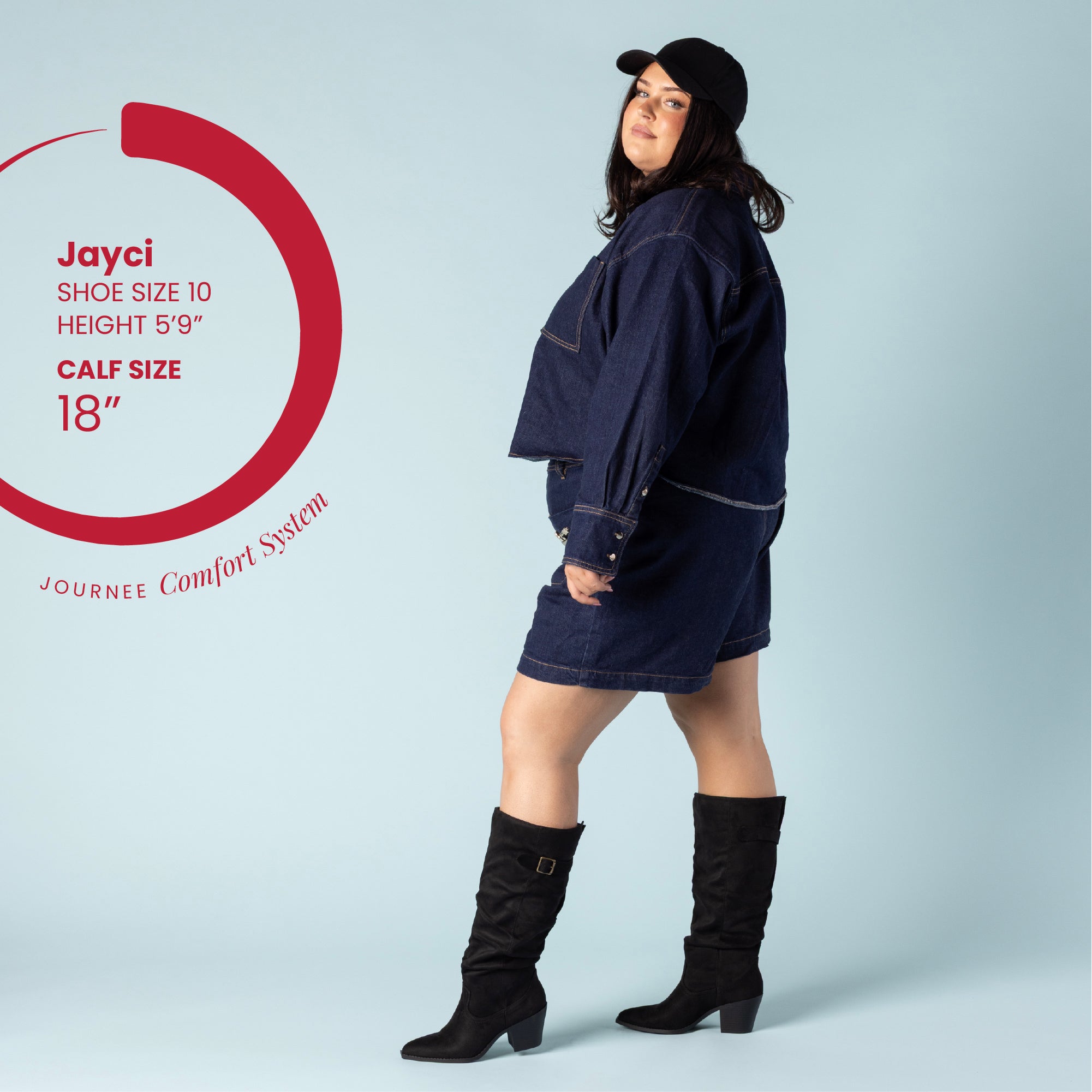 KALEAH KNEE HIGH SLOUCHY BOOT - Black