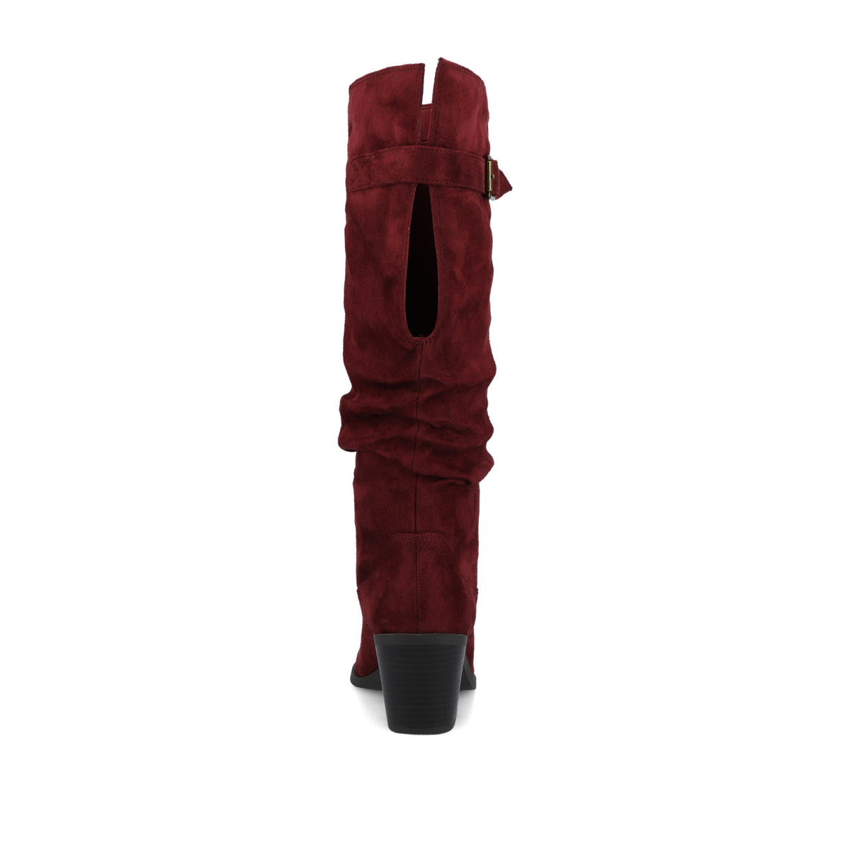 KALEAH KNEE HIGH SLOUCHY BOOT - Oxblood Suede