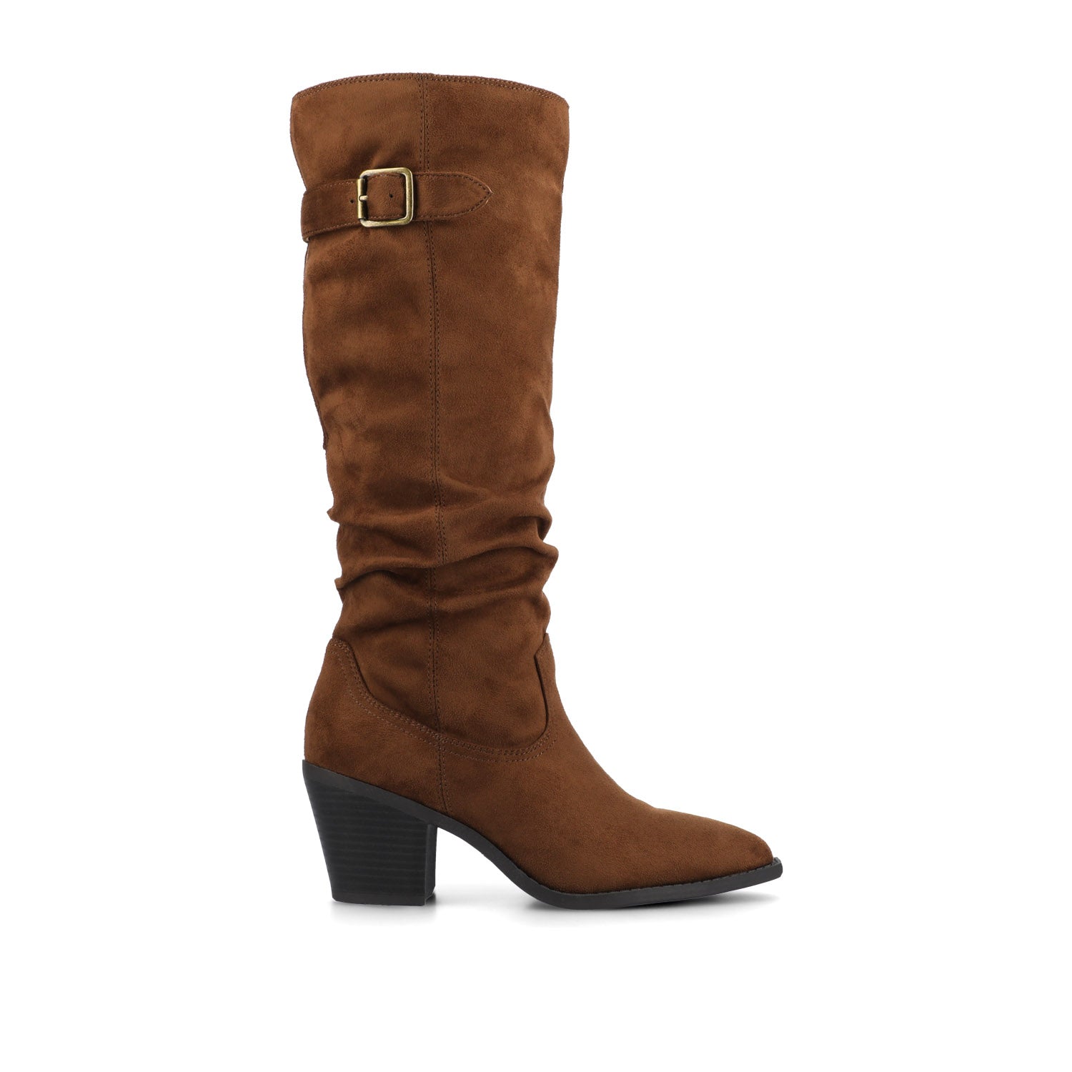 KALEAH KNEE HIGH SLOUCHY BOOT IN WIDE CALF - Brown
