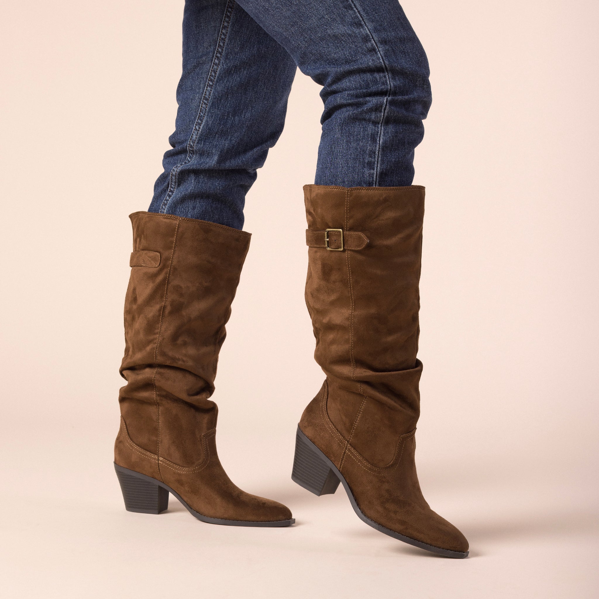 KALEAH KNEE HIGH SLOUCHY BOOT IN WIDE CALF