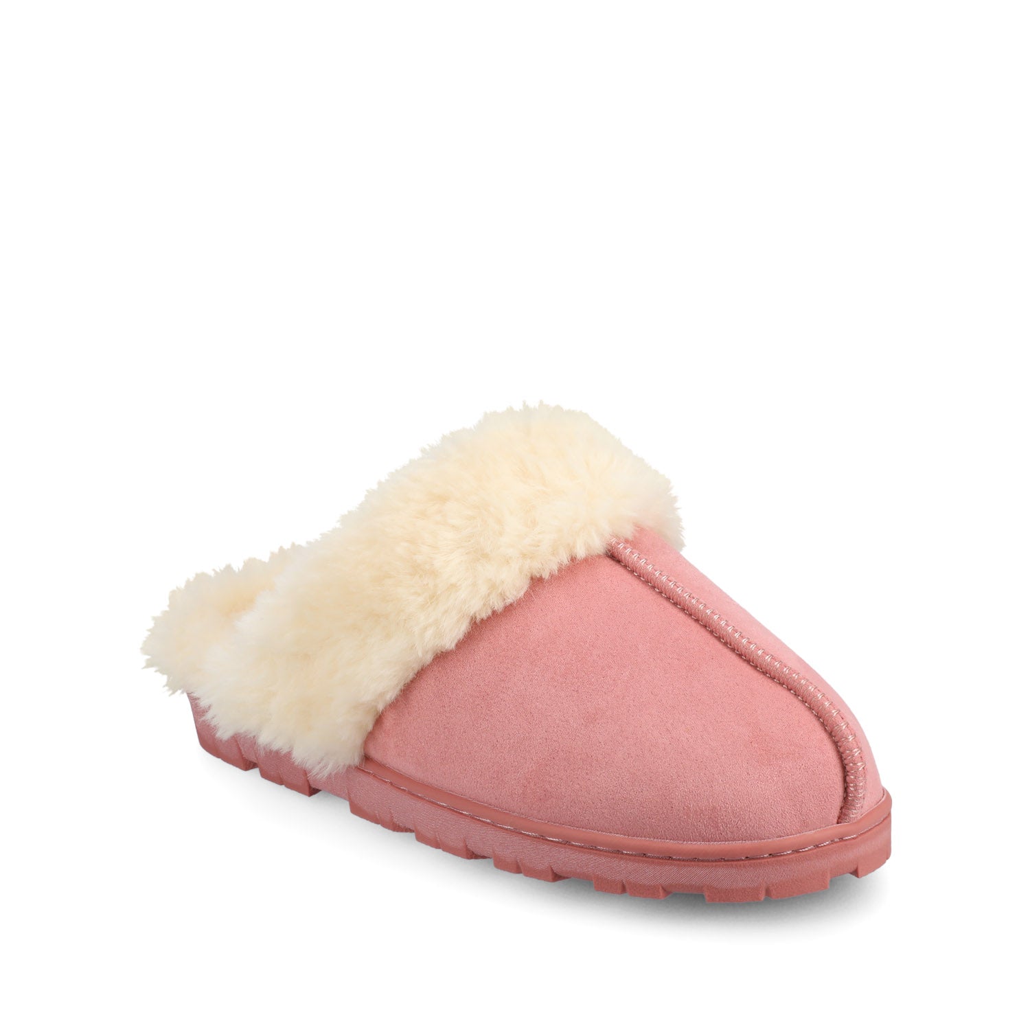 KALLI SLIPPERS IN FAUX SUEDE - Hot Pink Faux Suede