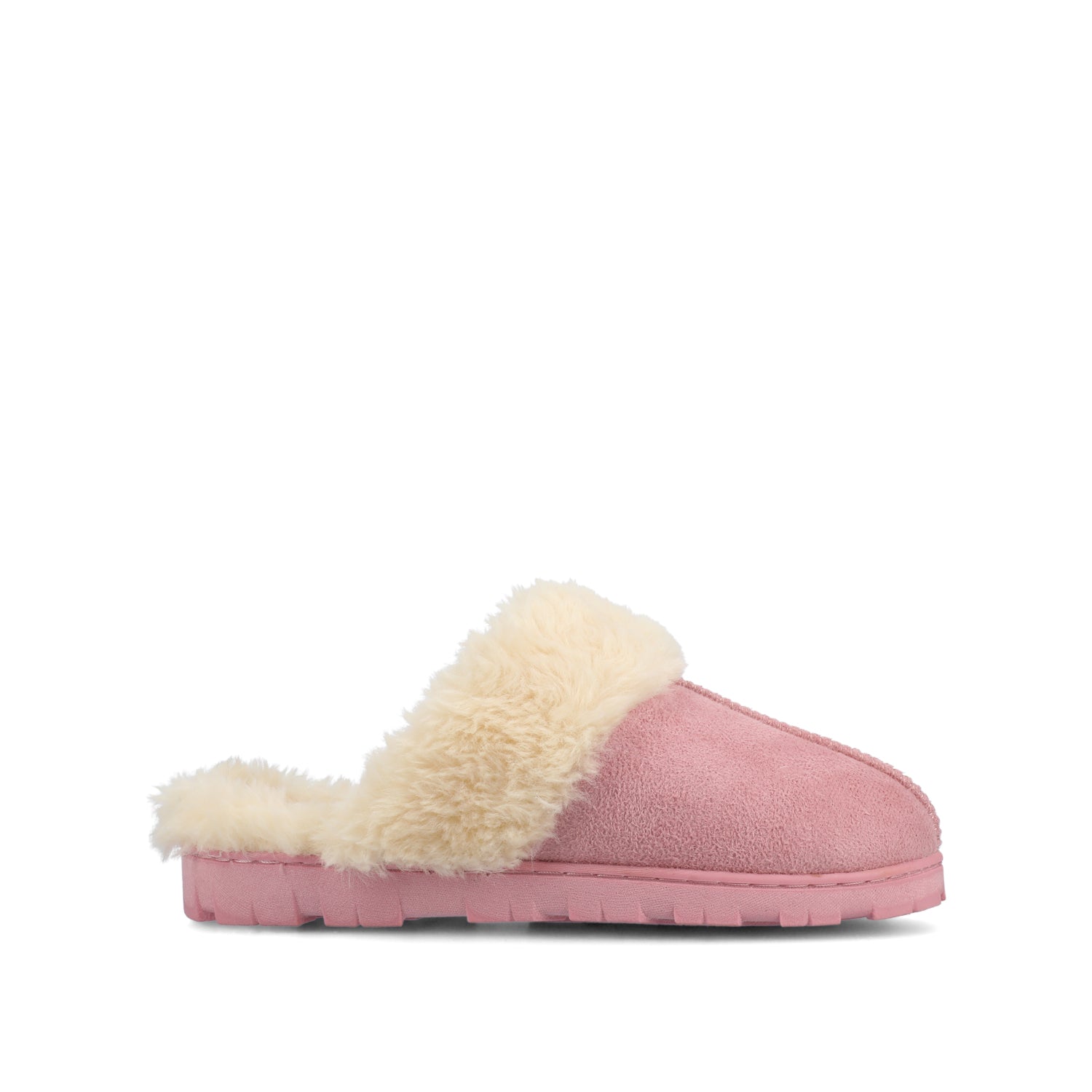 KALLI SLIPPERS IN FAUX SUEDE - Pink Faux Suede