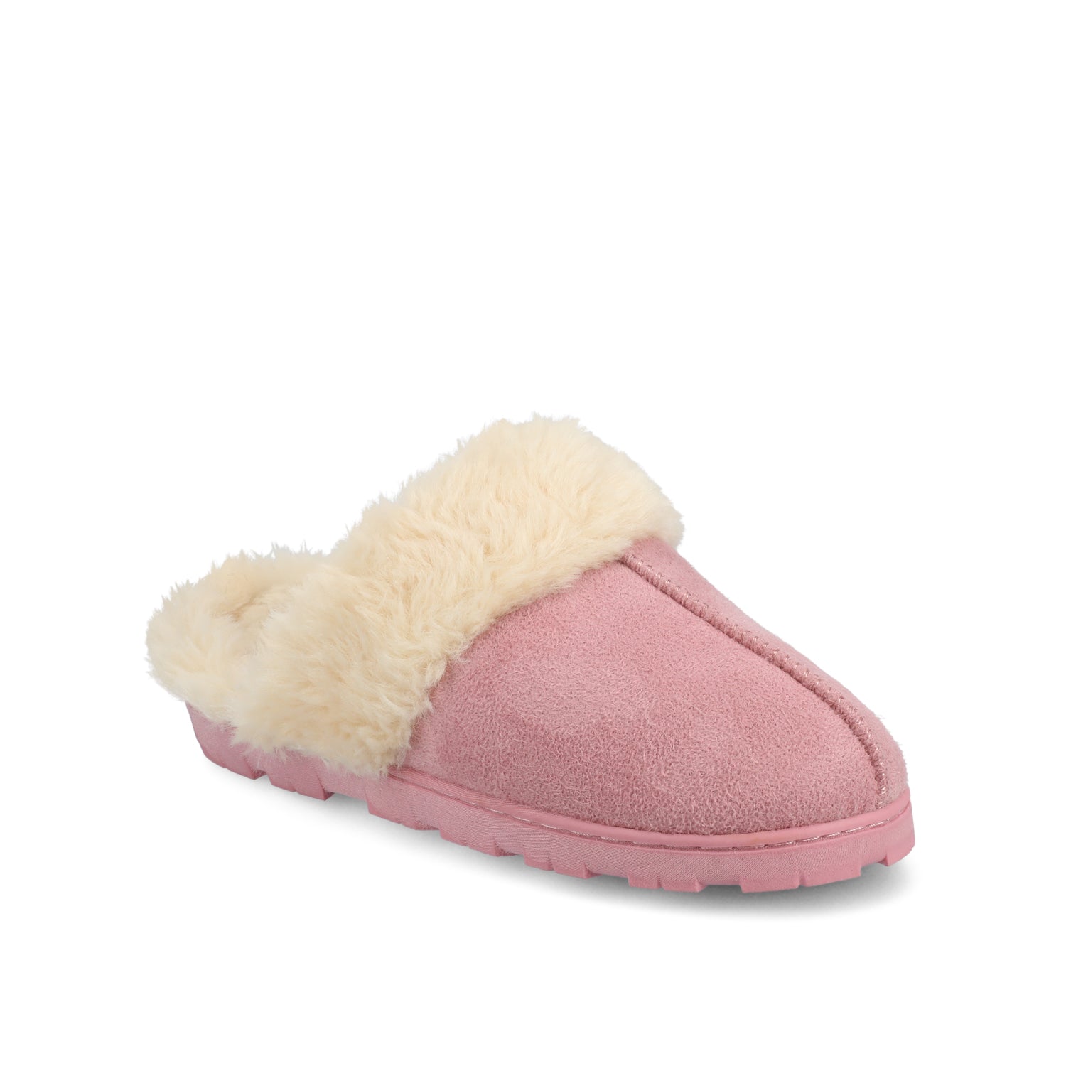 KALLI SLIPPERS IN FAUX SUEDE - Pink Faux Suede