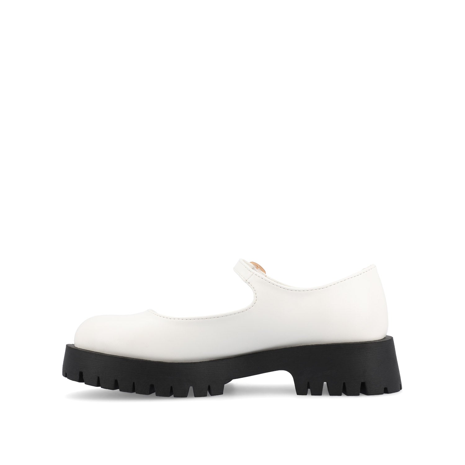 KAMIE LUG SOLE MARY JANE FLATS - White PU
