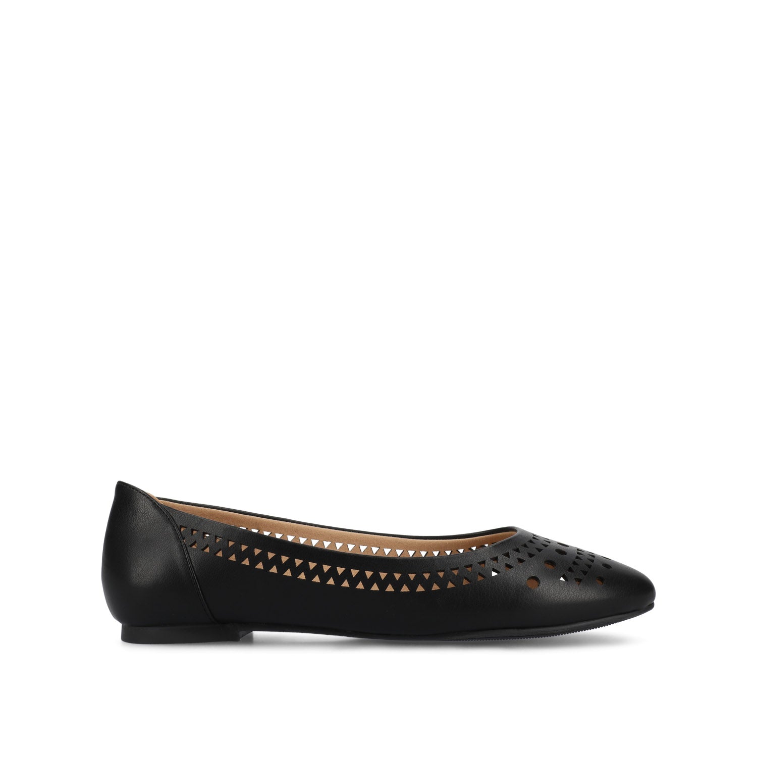 KAMRAH BALLET FLATS IN VEGAN LEATHER - Black PU
