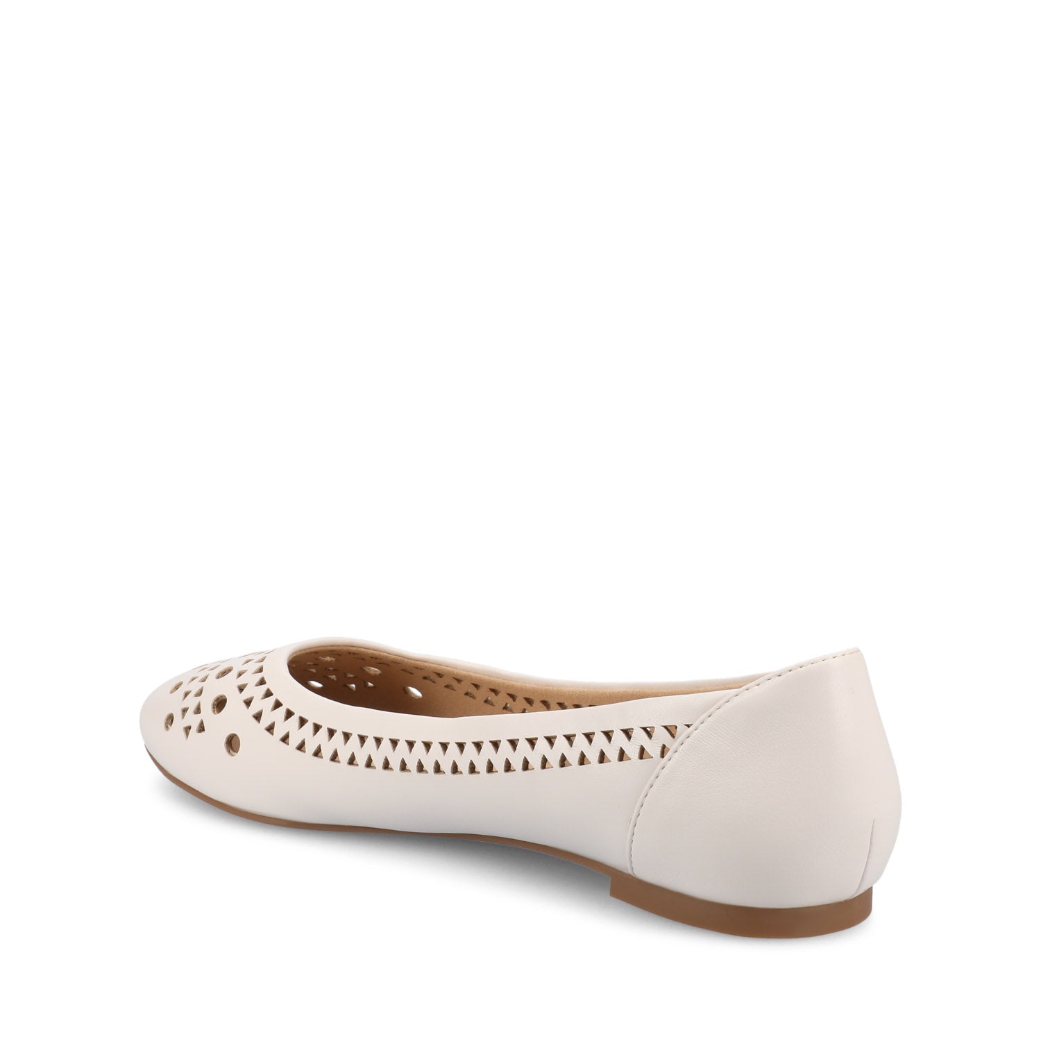 KAMRAH BALLET FLATS IN VEGAN LEATHER - Bone PU