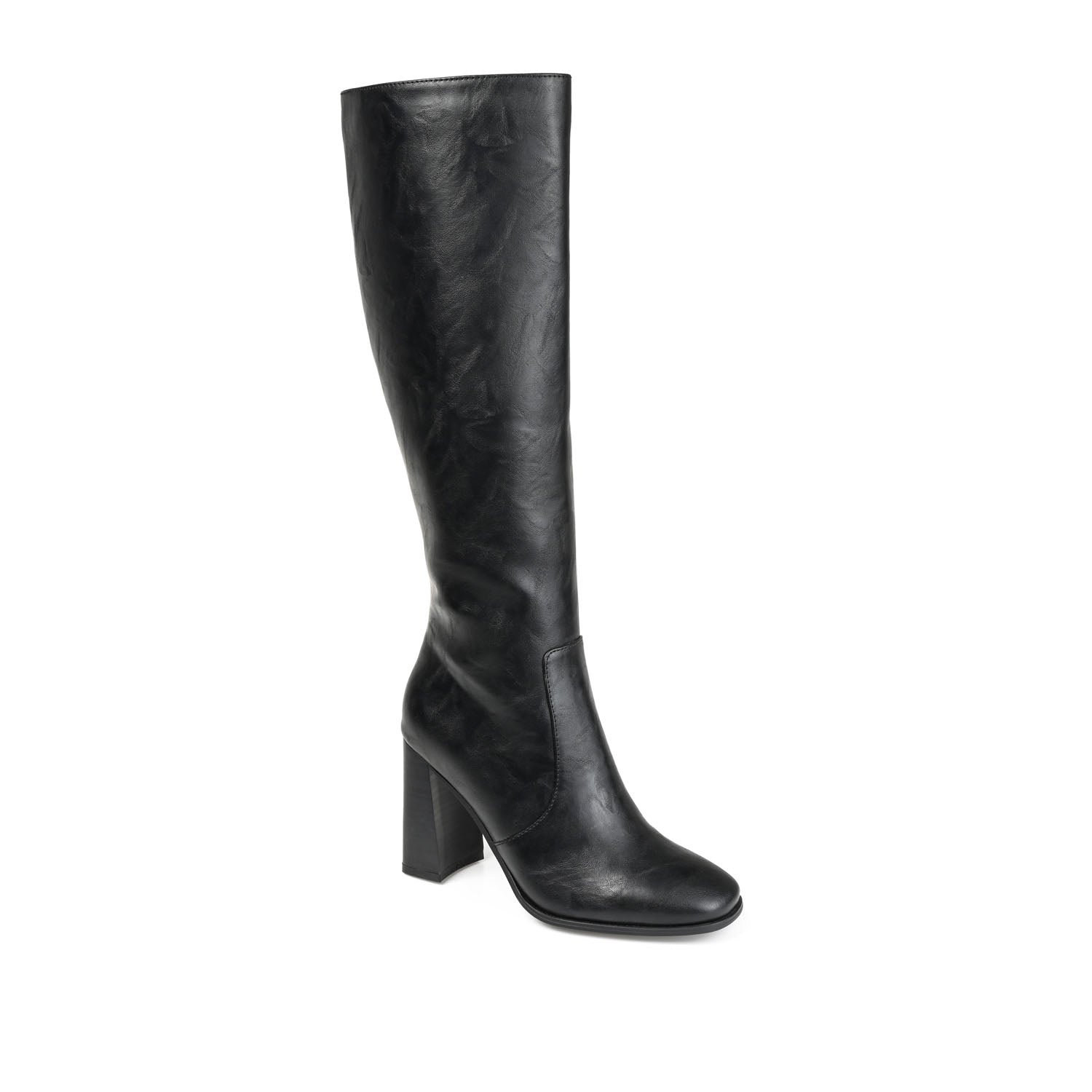 KARIMA TALL BOOT IN X-WIDE CALF - Black PU