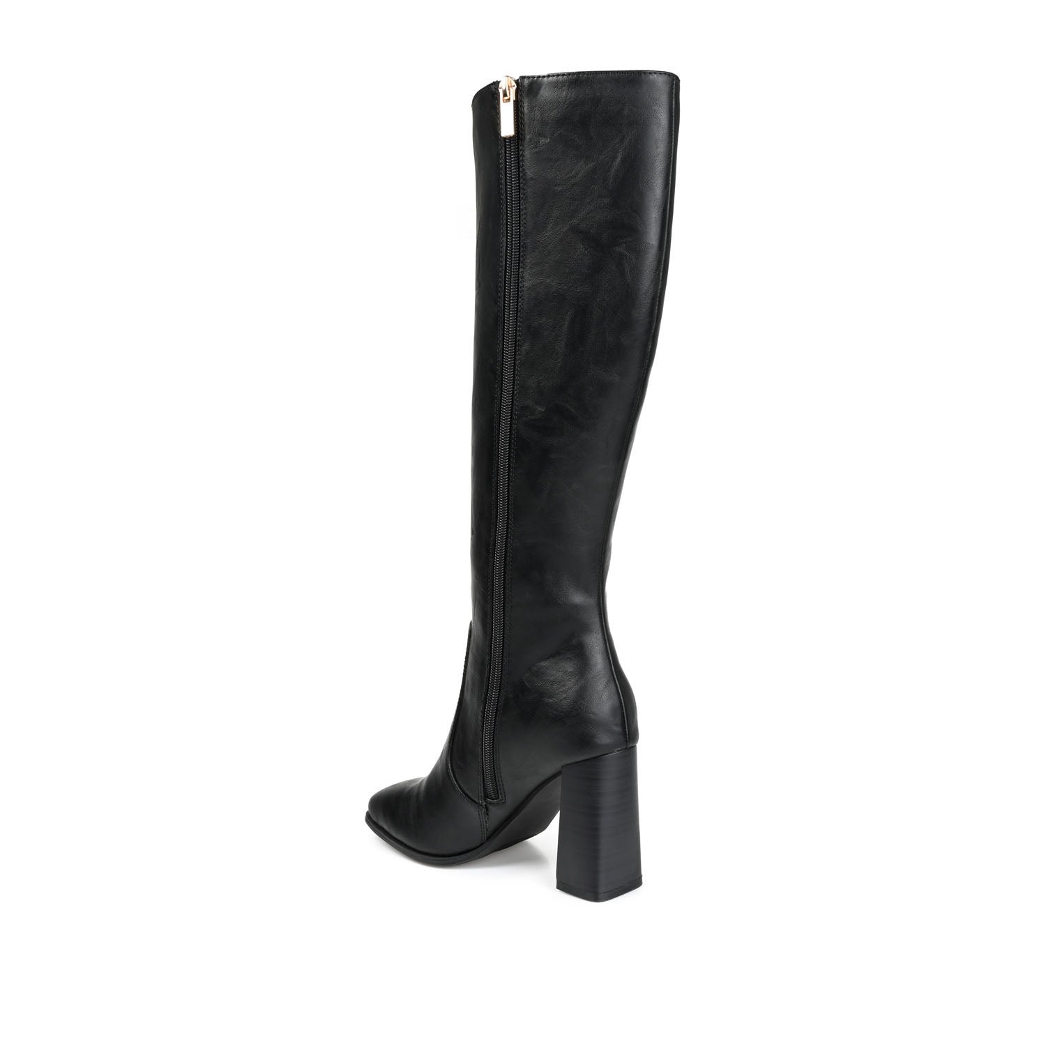 KARIMA TALL BOOT IN X-WIDE CALF - Black PU
